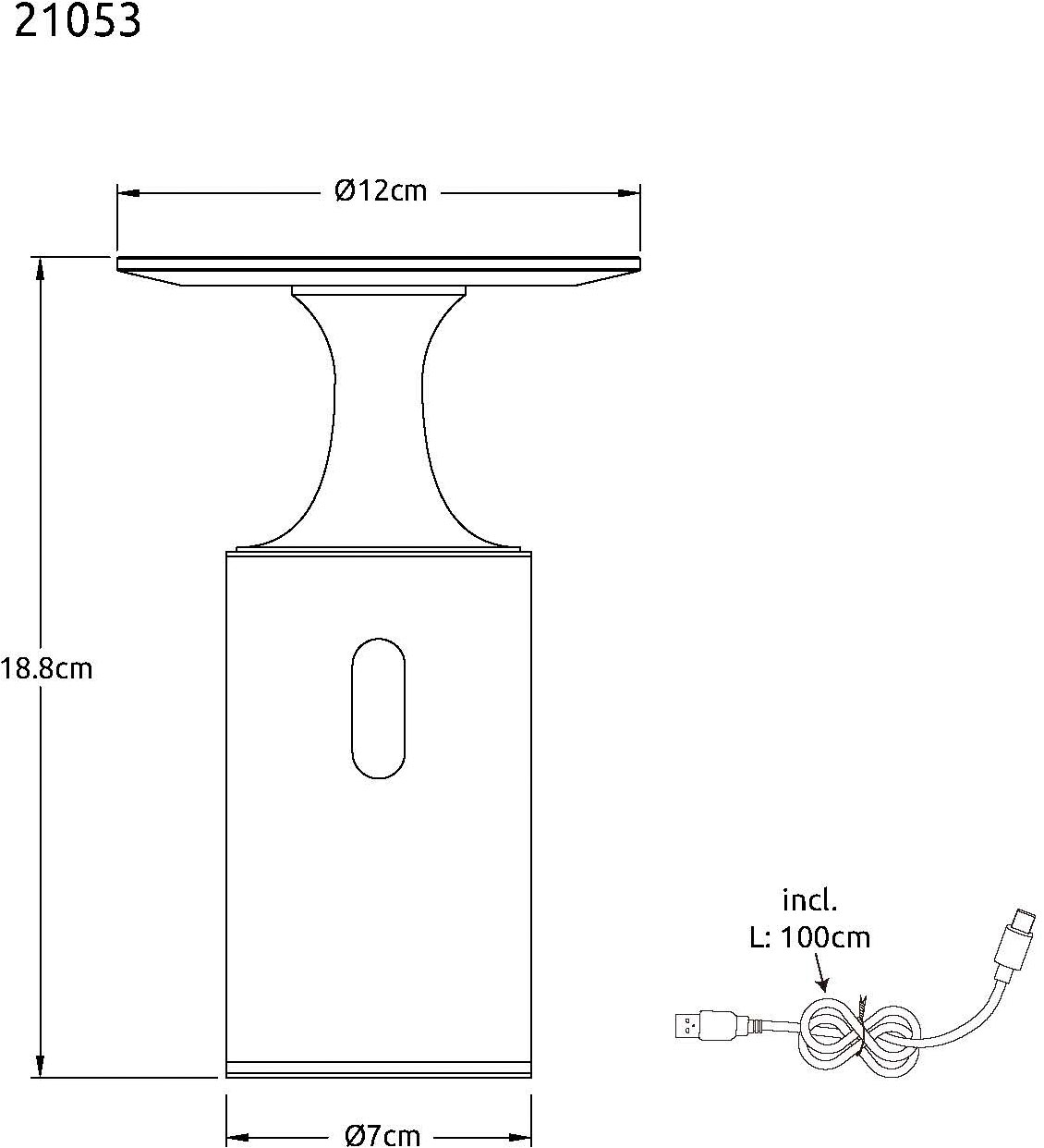 GLOBO LIGHTING LED Tischleuchte »TRAVERTIN« LED-Modul 1 Stk. Warmweiß Travertinstein Sockel