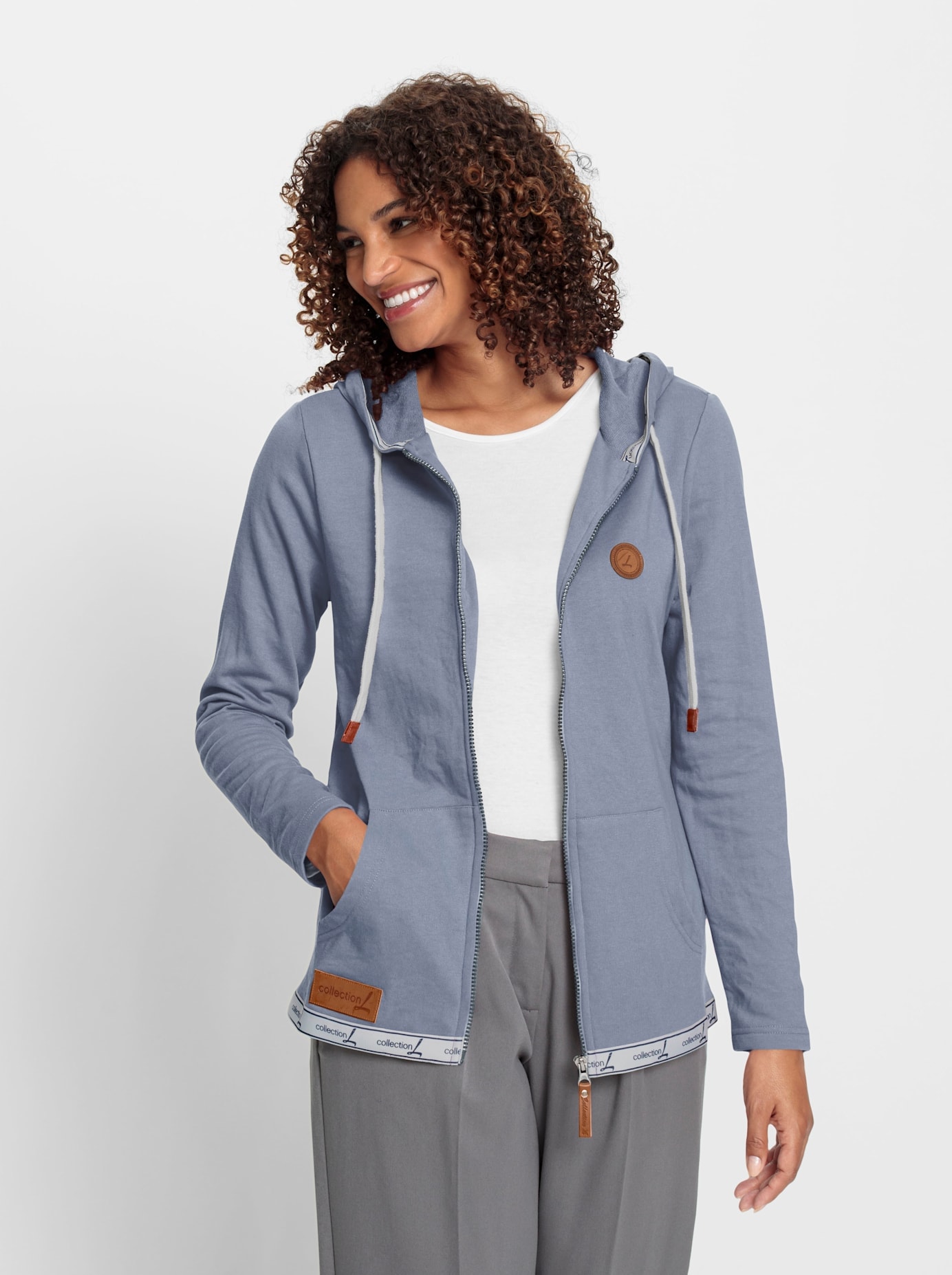 Casual Looks Shirtjacke "Sweatjacke" 1 Stk. tlg. günstig online kaufen