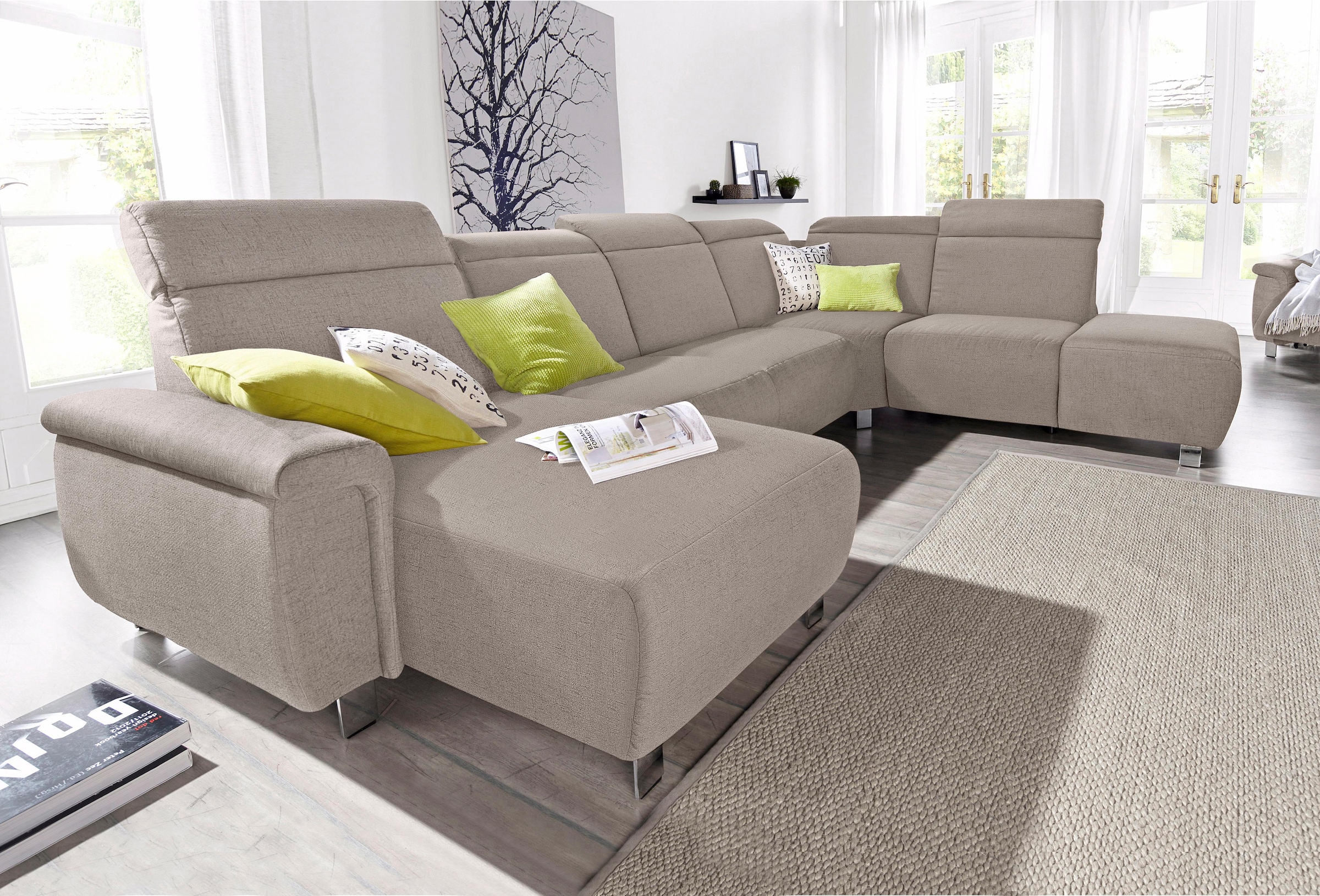 sit&more Wohnlandschaft "Township U-Form", wahlweise mit elektrischer Wallfree-Funktion