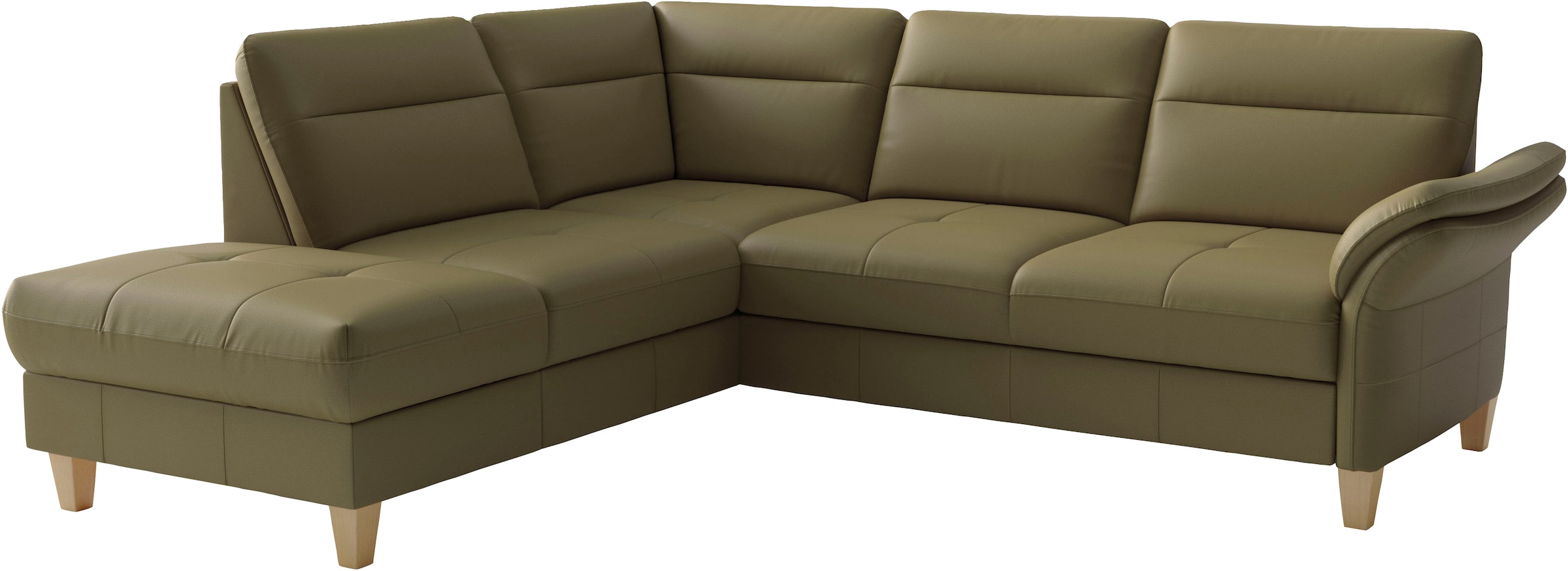 sit&more Ecksofa »Pamela L-Form, Leder, B: 218 cm« optional Armteilverstellung, Bettfunktion & Bettkasten