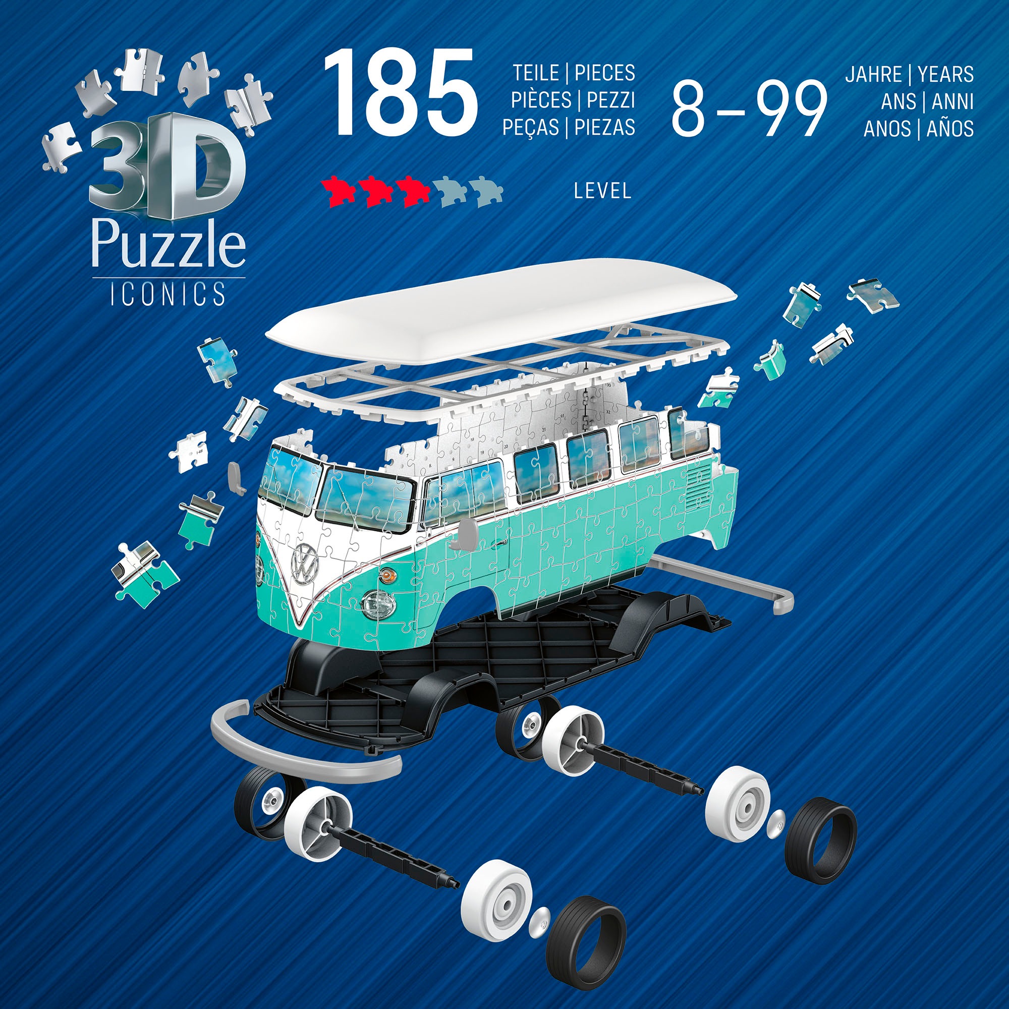 Ravensburger 3D-Puzzle »3D Puzzle Iconics: Volkswagen T1«, Made in Europe