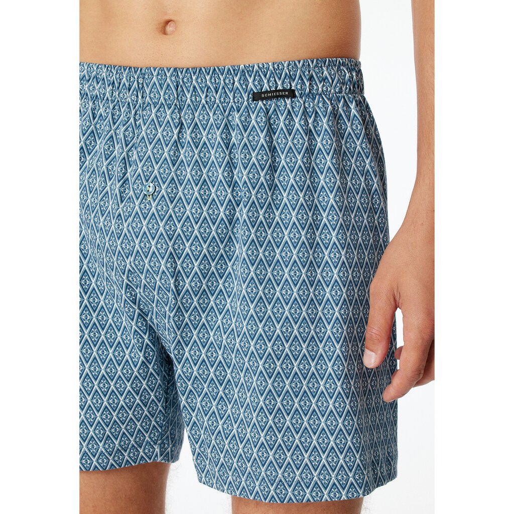 Schiesser Boxershorts »"Boxershorts Multipacks"«, (2er-Pack), zwei verschiedene Designs im Doppelpack