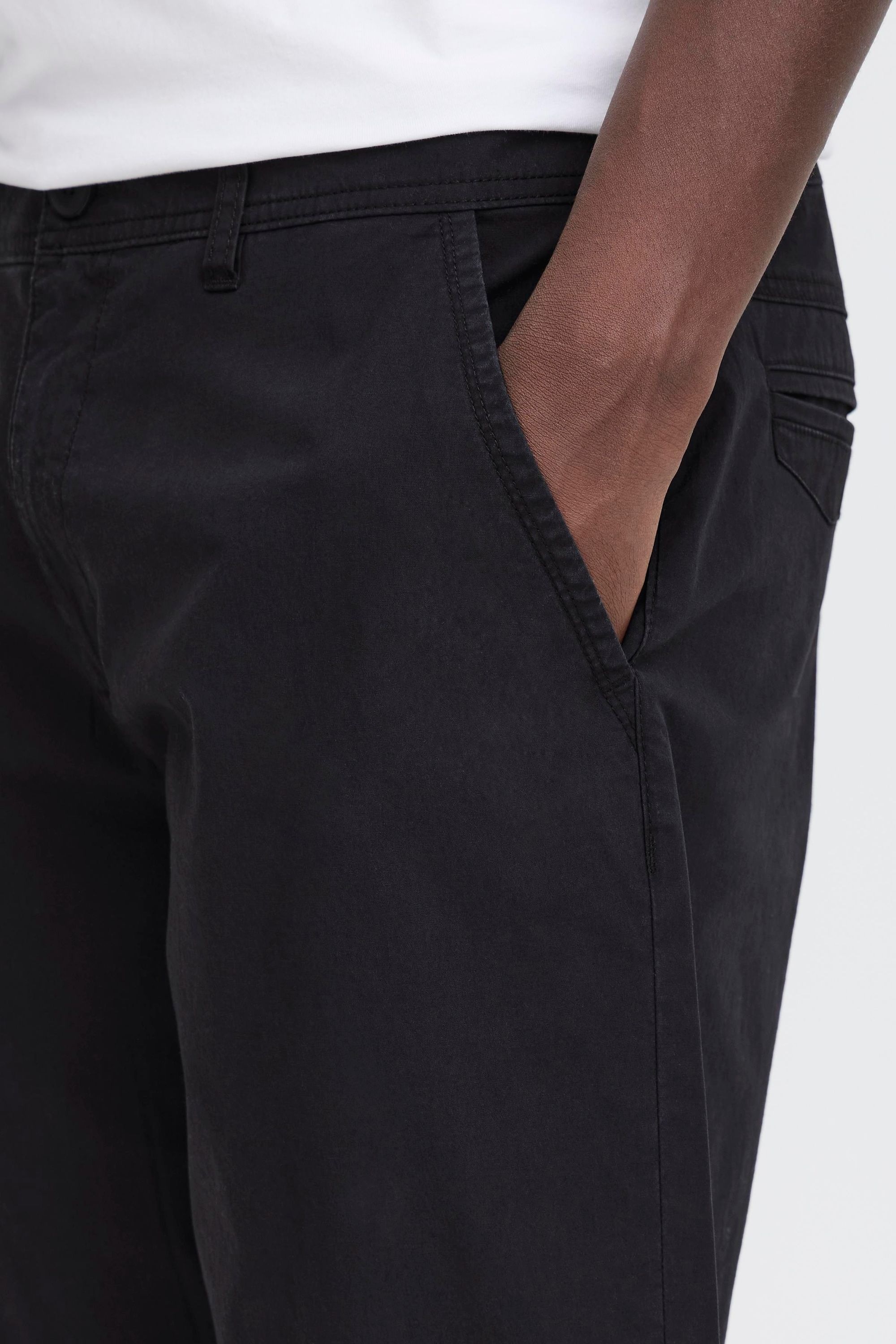 Chinoshorts BLEND "BHTigo", Herren, Gr. S, US-Größen, schwarz, Web, 98% Baumwolle, 2% Elasthan, unifarben, normal kniefrei, Hosen Chinoshorts, Basic Chino Shorts mit Taschen 6