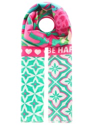 Zwillingsherz Modeschal Shine And Be Happy Mit Blumen Und 