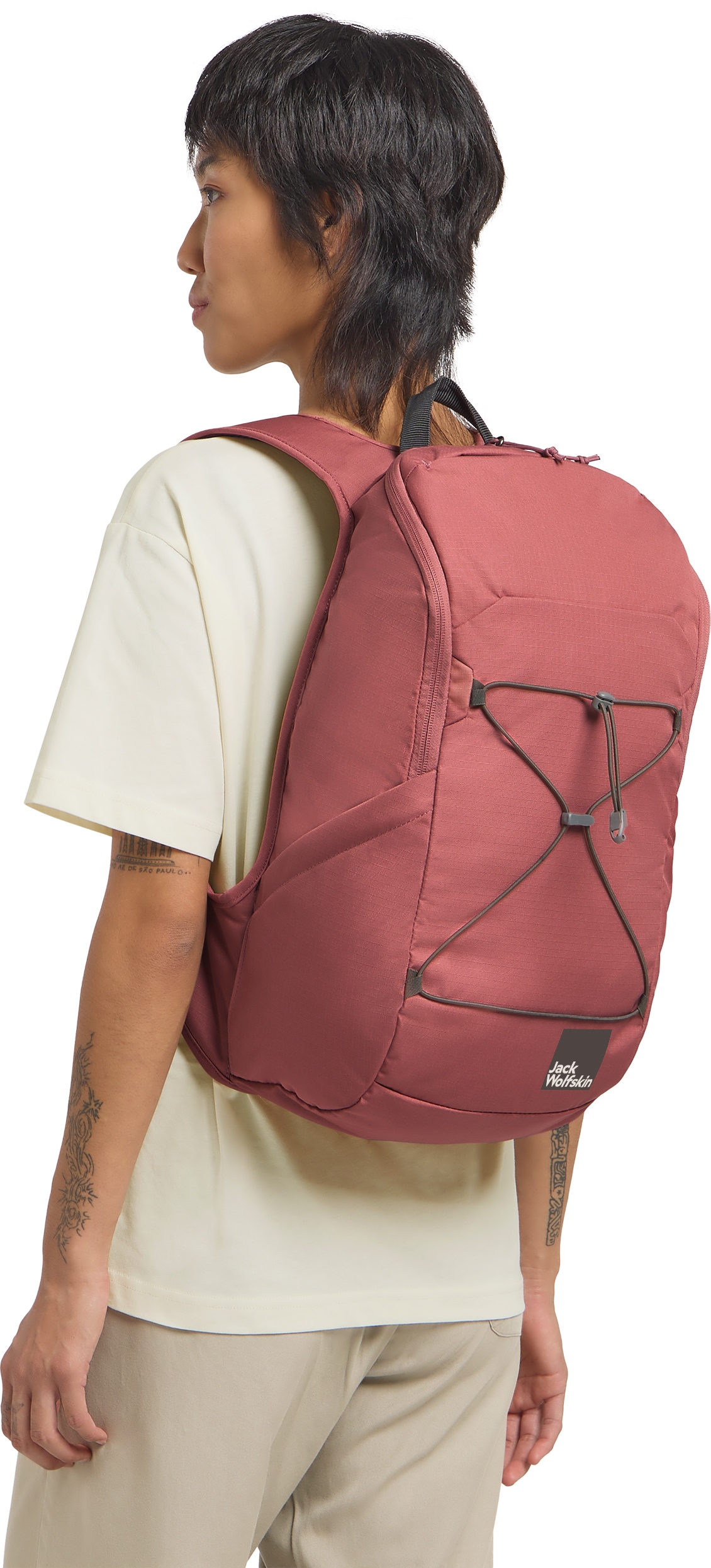 JACK WOLFSKIN Rucksack "SERENE", rot, Rucksäcke, für Alltag und Outdoor, 18 L Volumen, gepolsterter Rücken und Boden