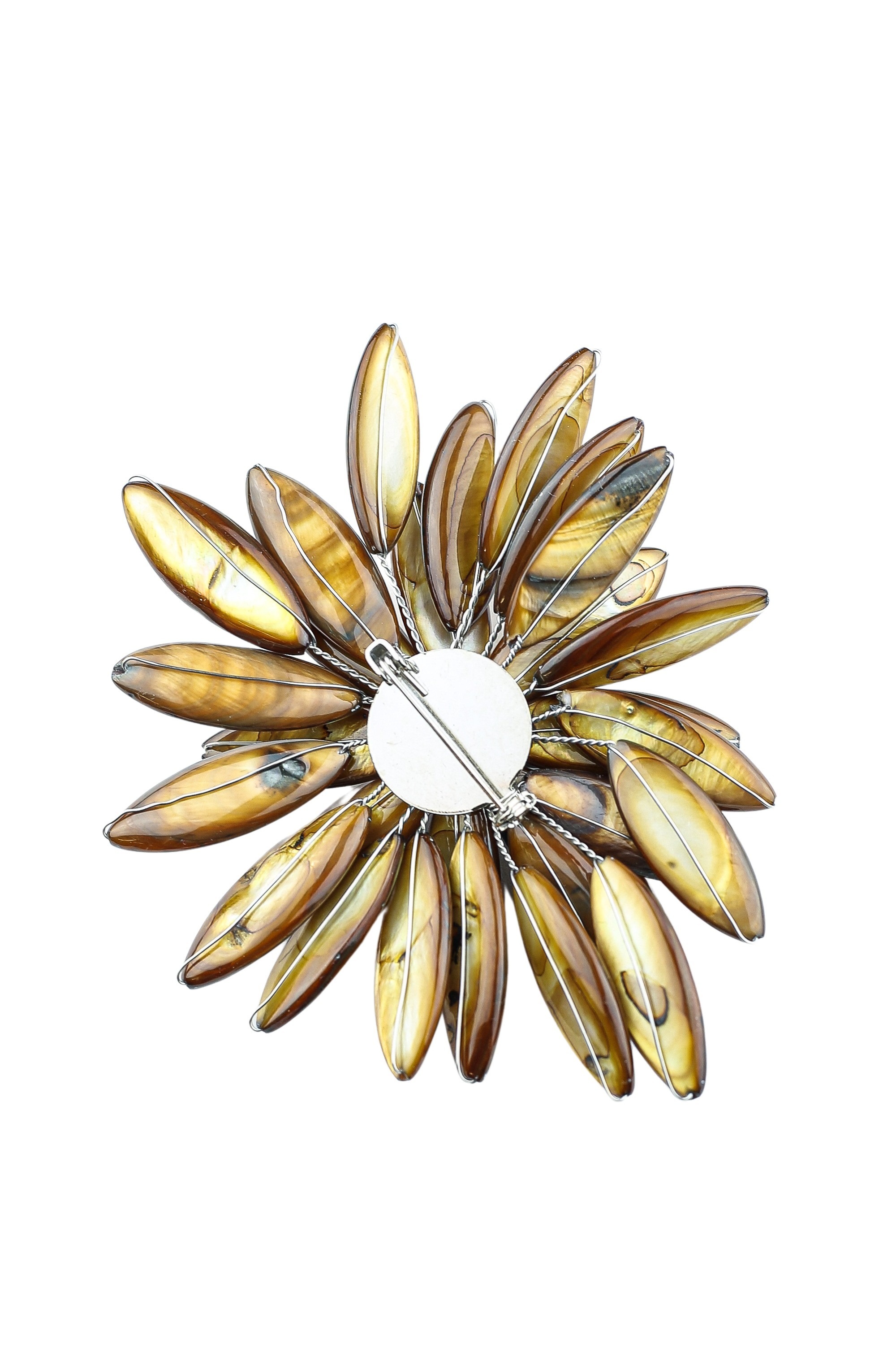 Brosche "Fiore", Damen, braun, Glas, COLLEZIONE ALESSANDRO, Broschen Brosche, in Blumenform 2