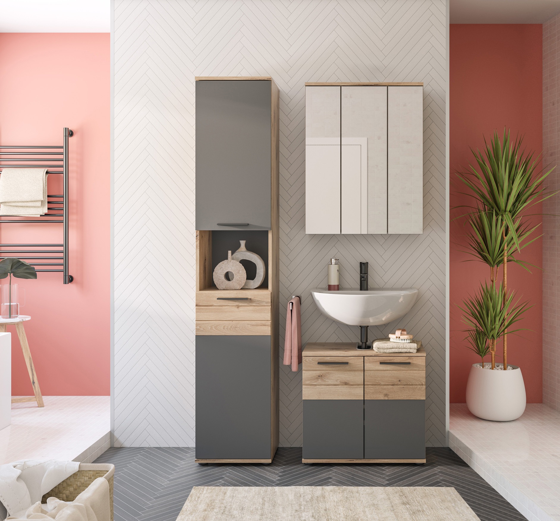 INOSIGN Badmöbel-Set "Riga, 3 teilig, bestehend aus:" Set günstig online kaufen