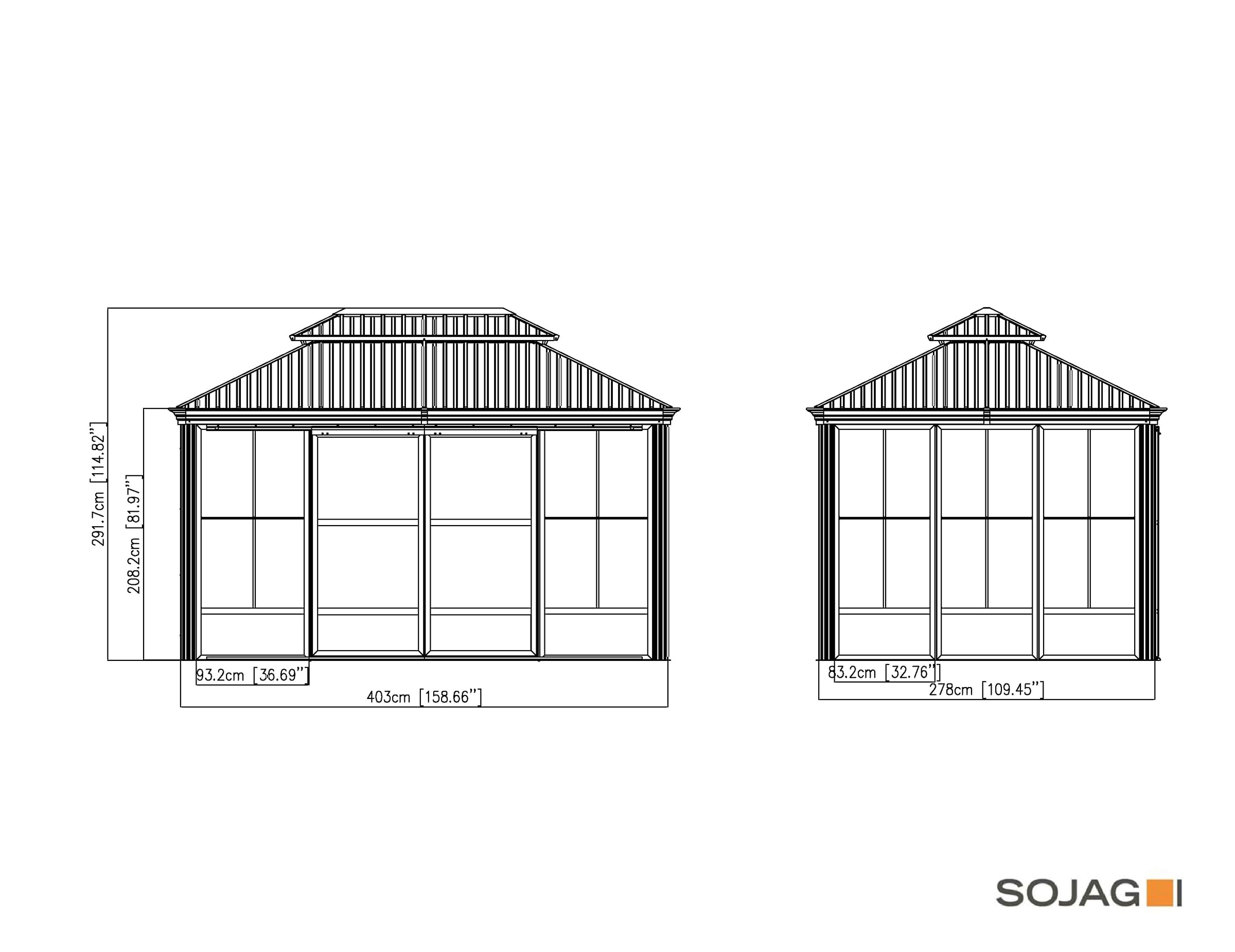 Sojag Pavillon »Bolata SJ14510«, BxT: 424x299 cm