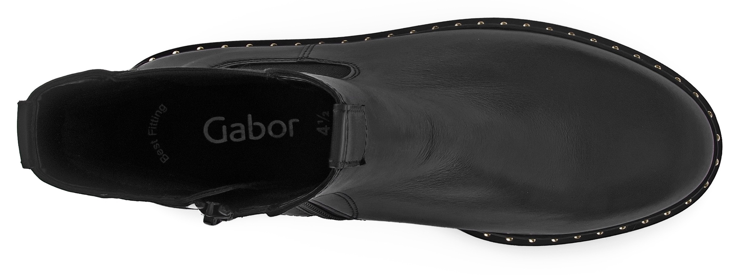 Gabor Chelseaboots, Blockabsatz, Stiefelette, Boots, Reißverschluss und Stretcheinsatz
