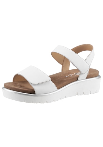 Sandalette »BILBAO«, Sommerschuh, Sandale, Keilabsatz, Klett, Weite G (weit)