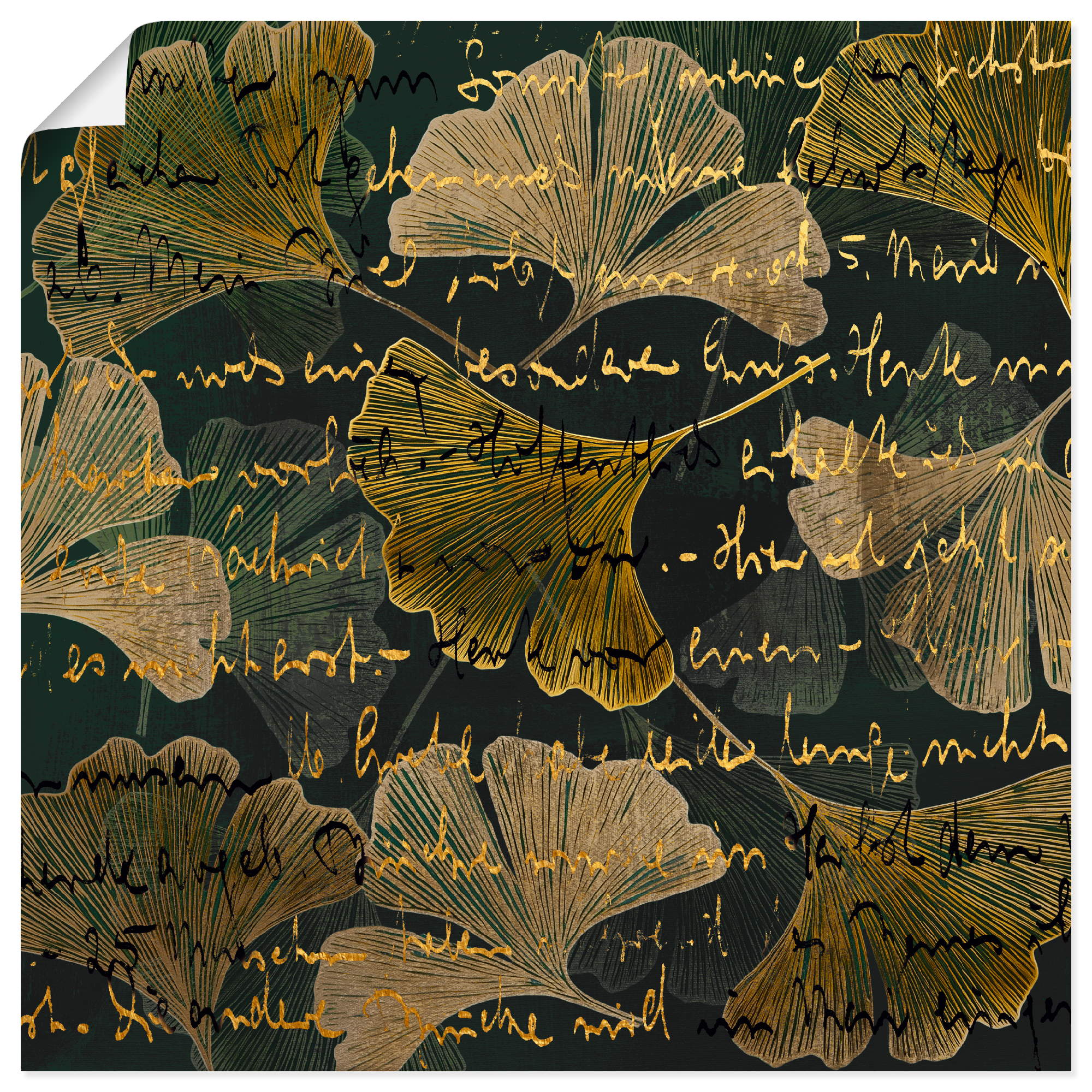 Artland Wandbild "Ginko" Muster 1 Stk. tlg. als Alubild, Leinwandbild, Poster, Wandaufkleber in verschied. Größen