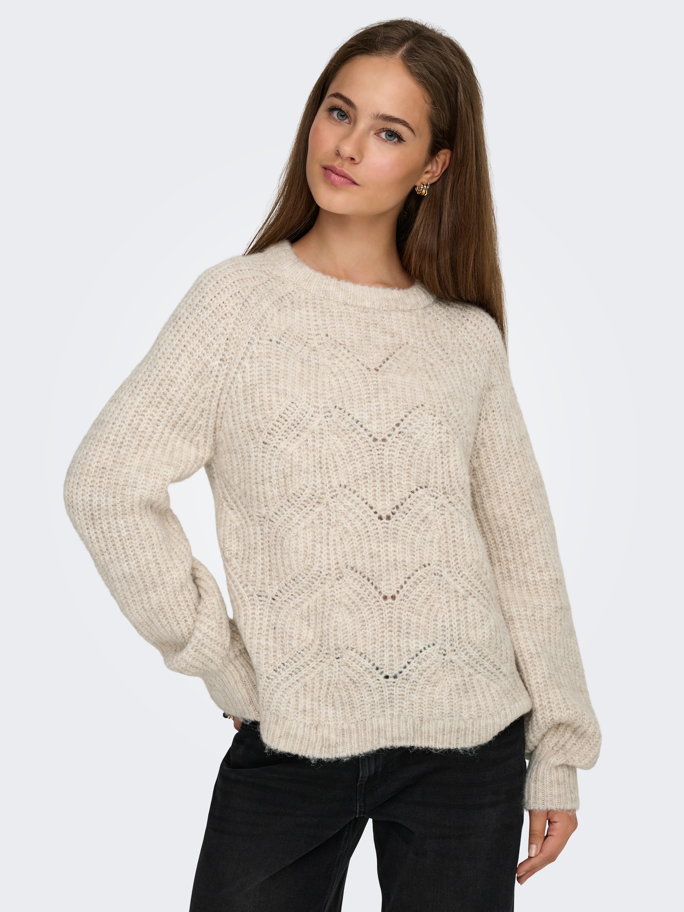 ONLY Strickpullover "ONLGILA LIFE LS STRUCTURE O-NECK BF KNT" günstig online kaufen