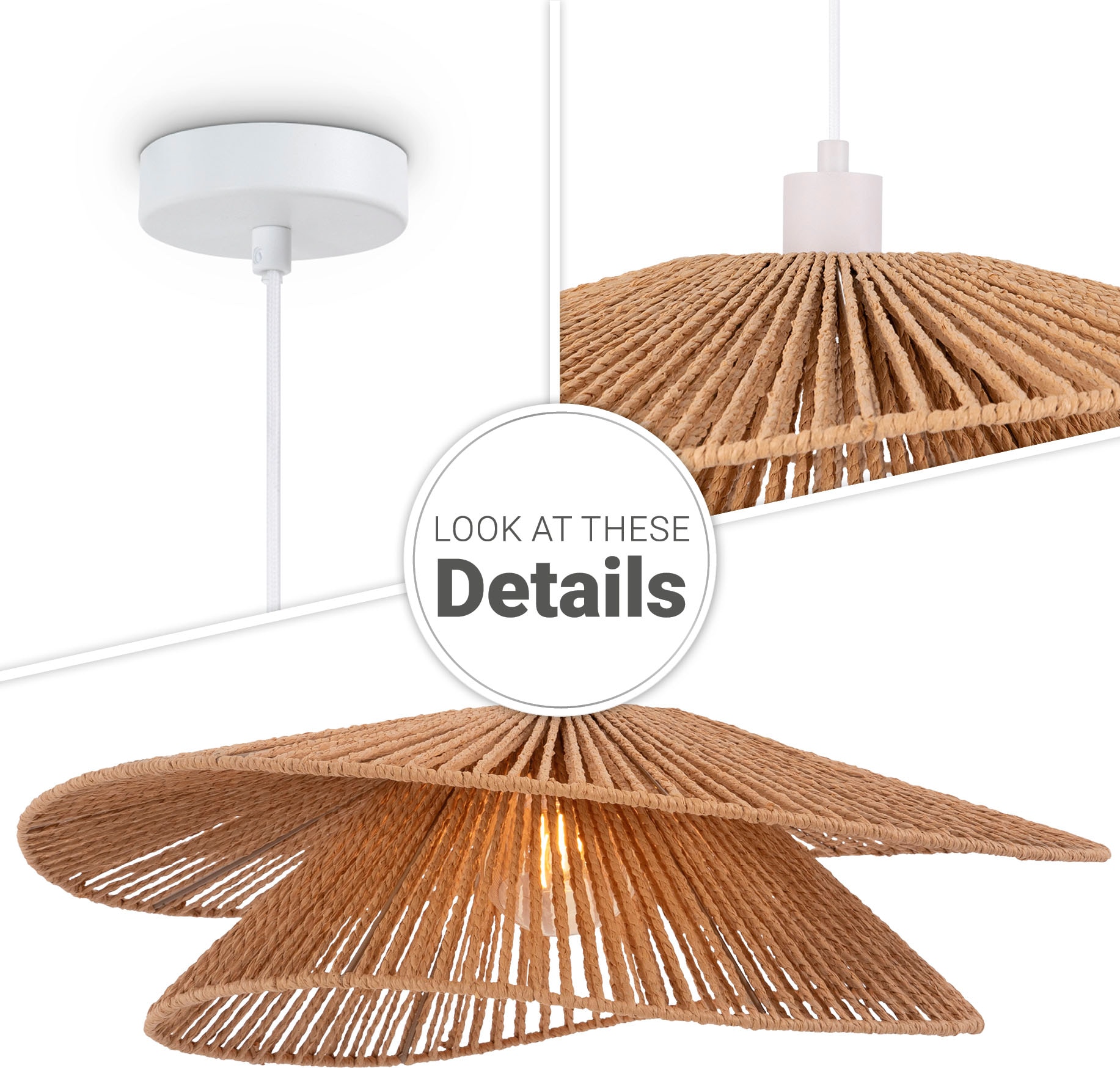 Paco Home Pendelleuchte »HUGO PD1«, 1 flammig, Leuchtmittel E27 | ohne Leuchtmittel