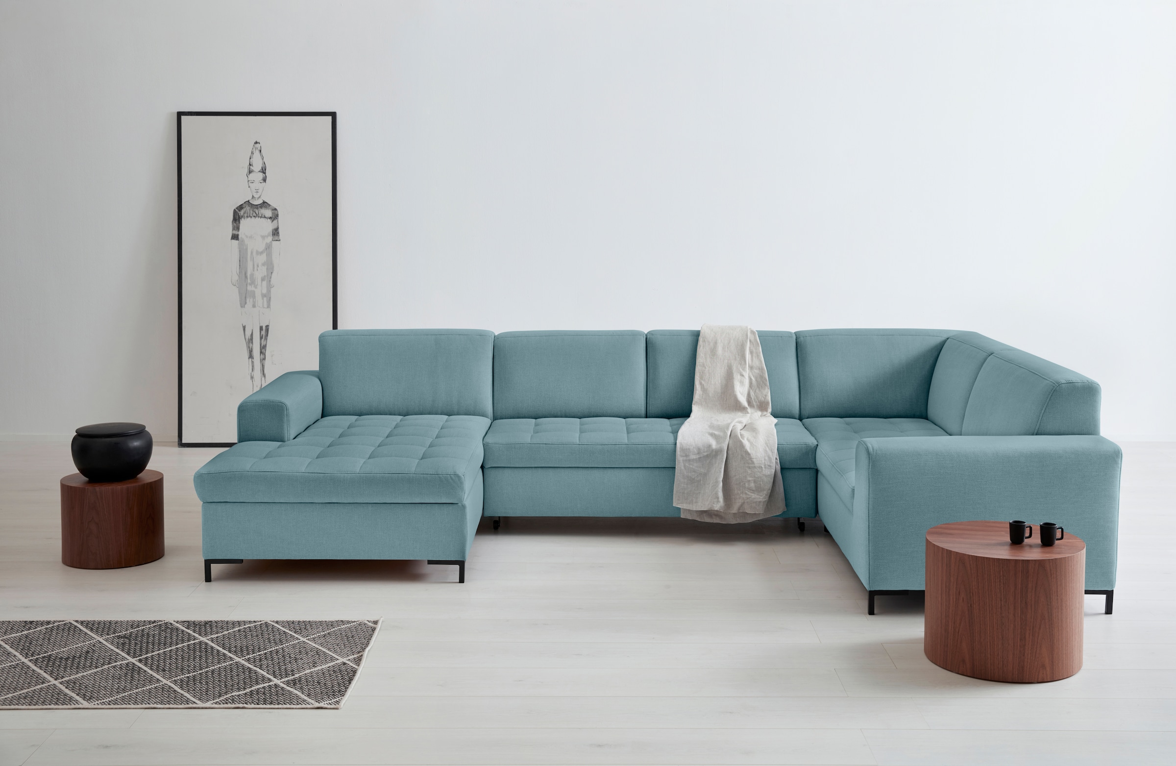 OTTO products Wohnlandschaft "Grazzo, aktuelle Steppung im Sitz, viel Platz günstig online kaufen