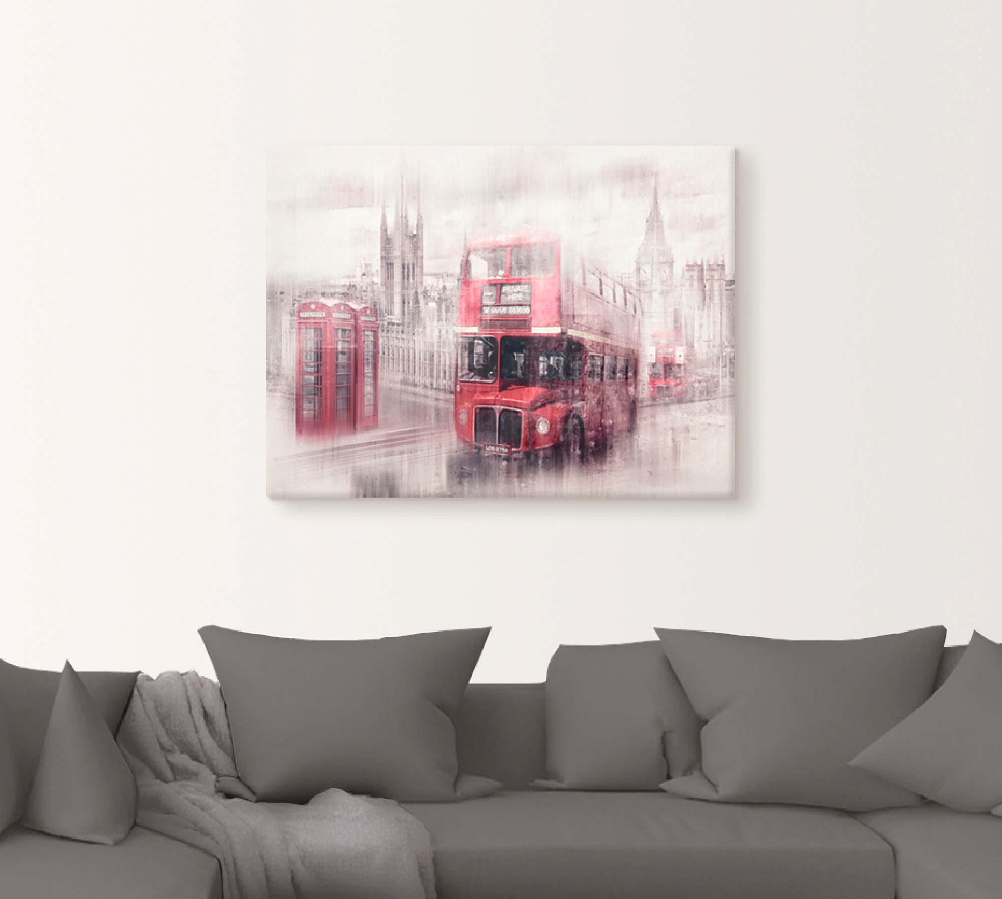 Artland Wandbild »London Westminster Collage«, Gebäude, (1 St.), als Leinwandbild, Poster in verschied. Größen