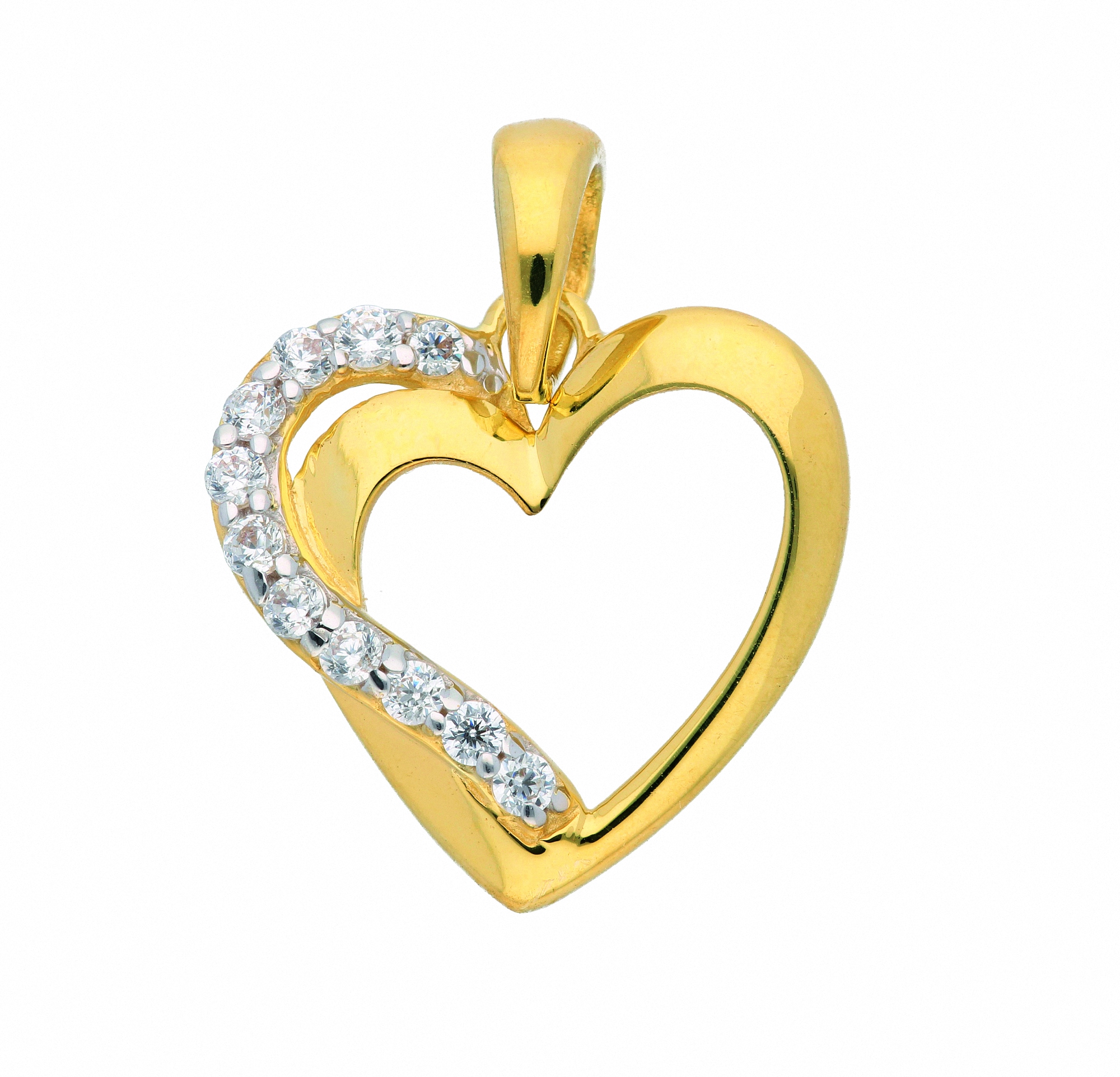 Adelia´s Kette ohne Anhänger »333 Gold Anhänger Herz mit Zirkonia«,  Schmuckset - Set mit Halskette bestellen | BAUR