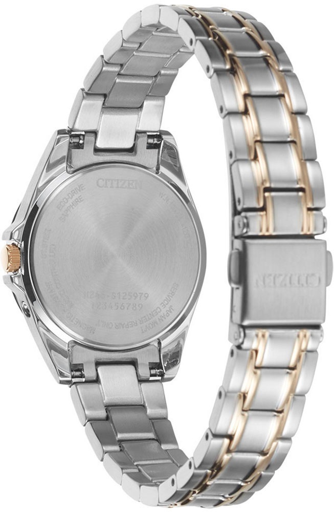 Citizen Funkuhr, Armbanduhr, Damenuhr, Solar, Edelstahlarmband, Saphirglas, Datum