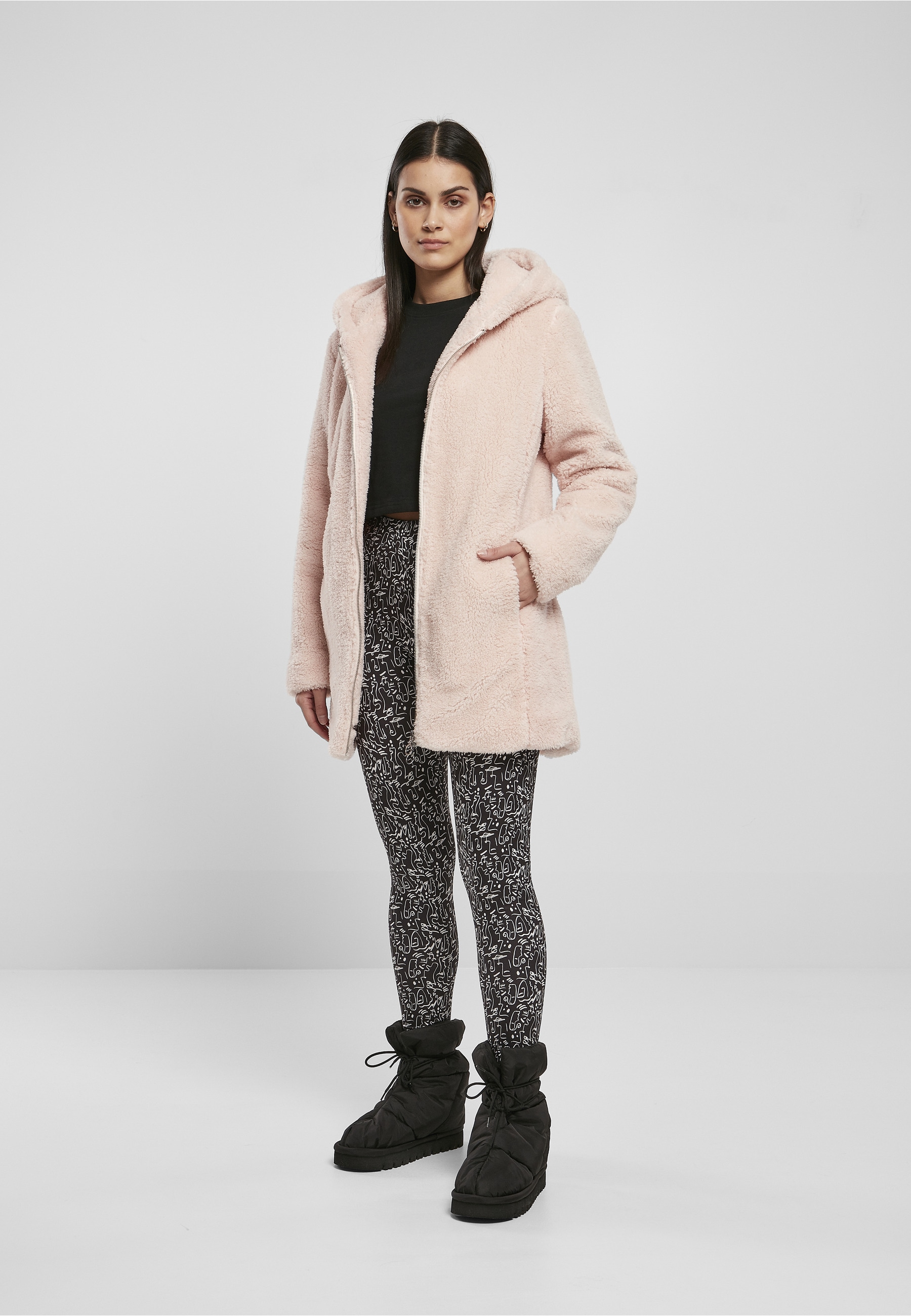 URBAN CLASSICS Langmantel »Urban Classics Damen Ladies Sherpa Jacket«