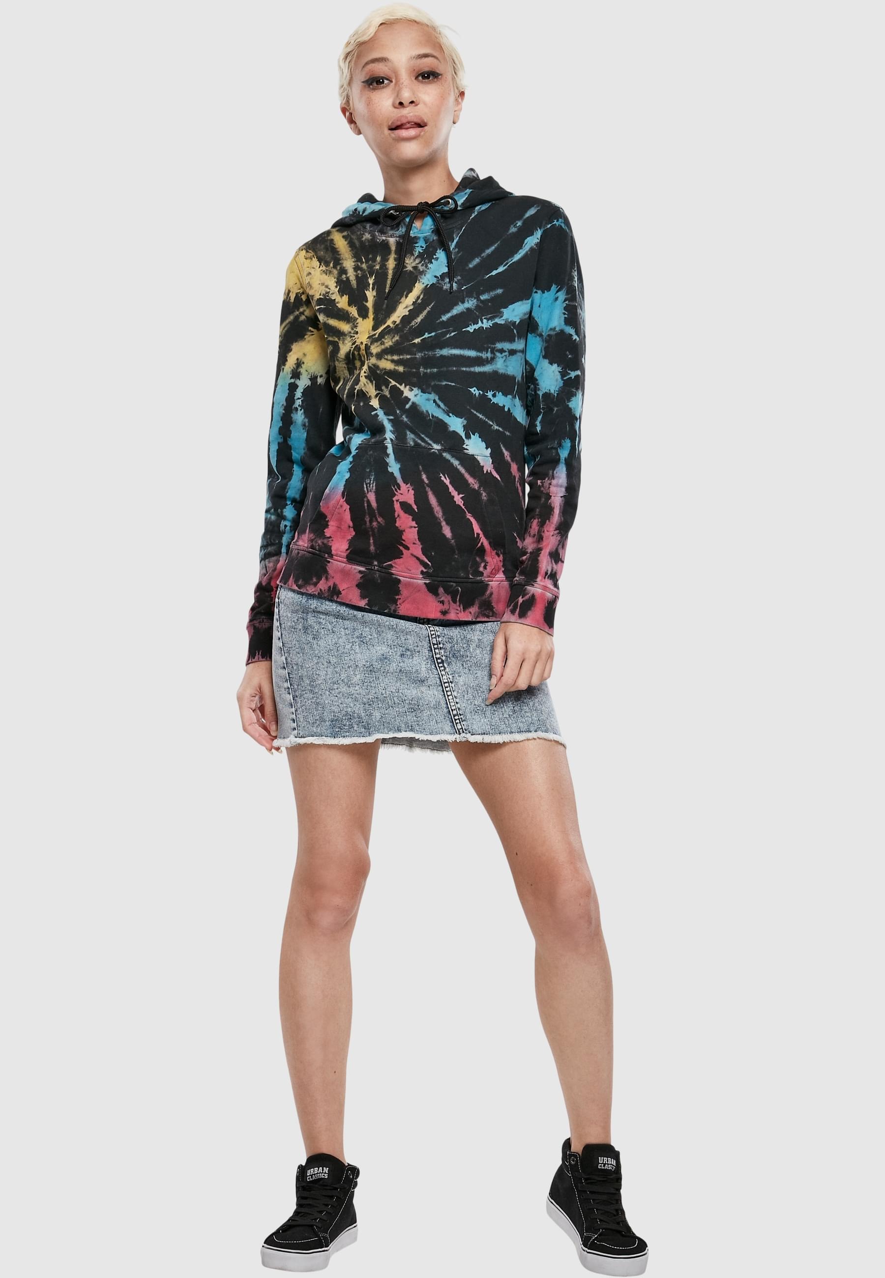 URBAN CLASSICS Kapuzenpullover »Urban Classics Damen Ladies Tie Dye Hoody«, (1 tlg.)