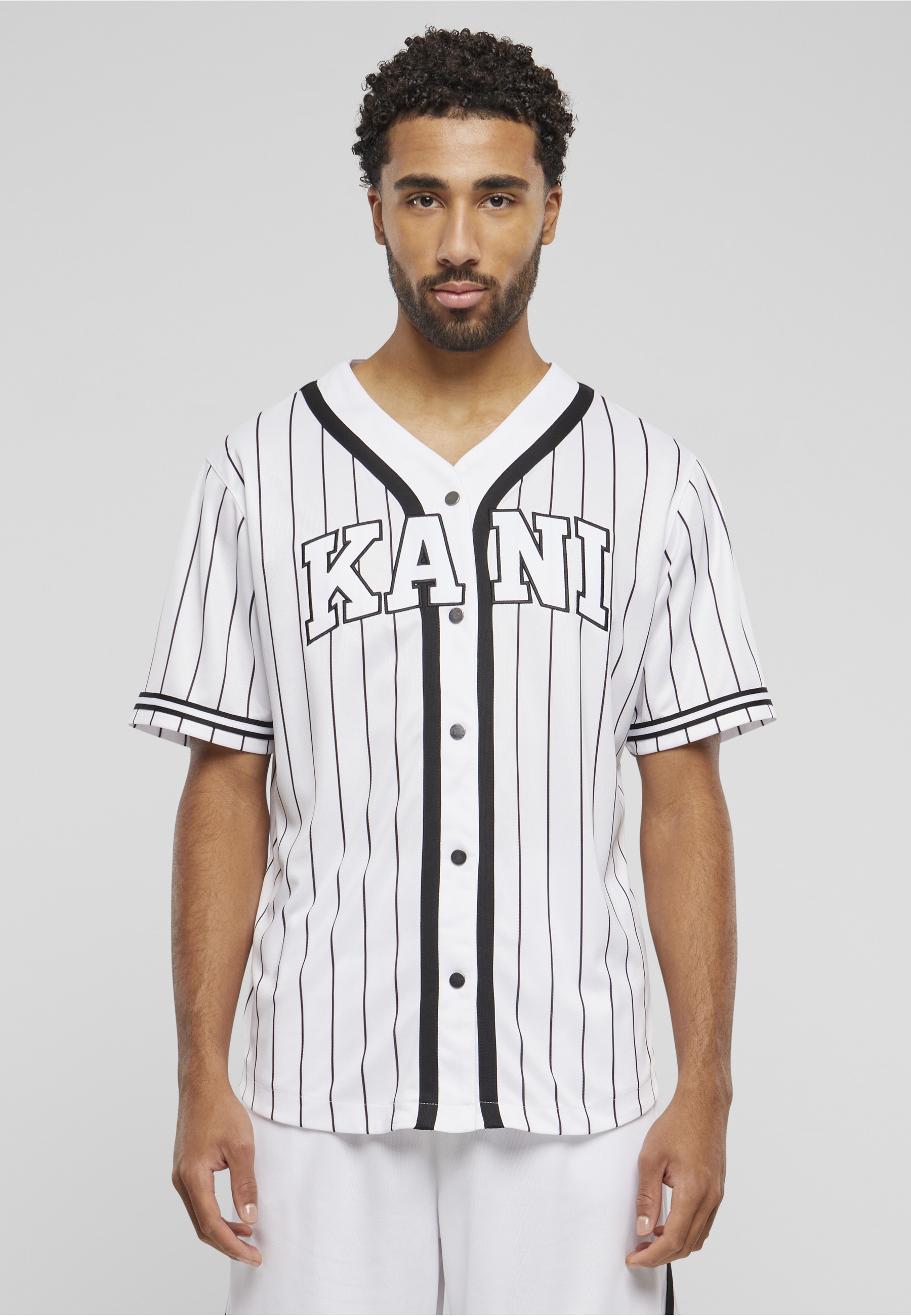 Karl Kani Funktionshemd »Karl Kani Herren KM221-115-2 Serif Pinstripe Baseball Shirt« 1