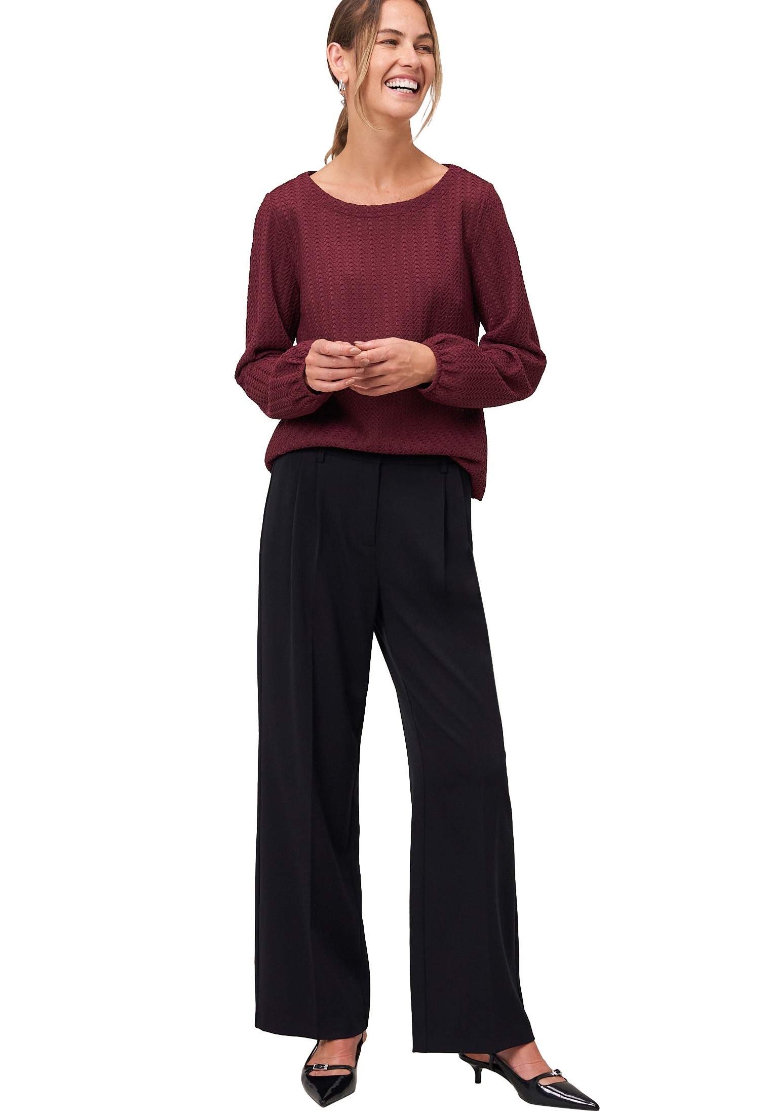 Zero Kurzarmshirt »zero Damen Strukturshirt mit Rundausschnitt«, (1 tlg.), Plain/ohne Details