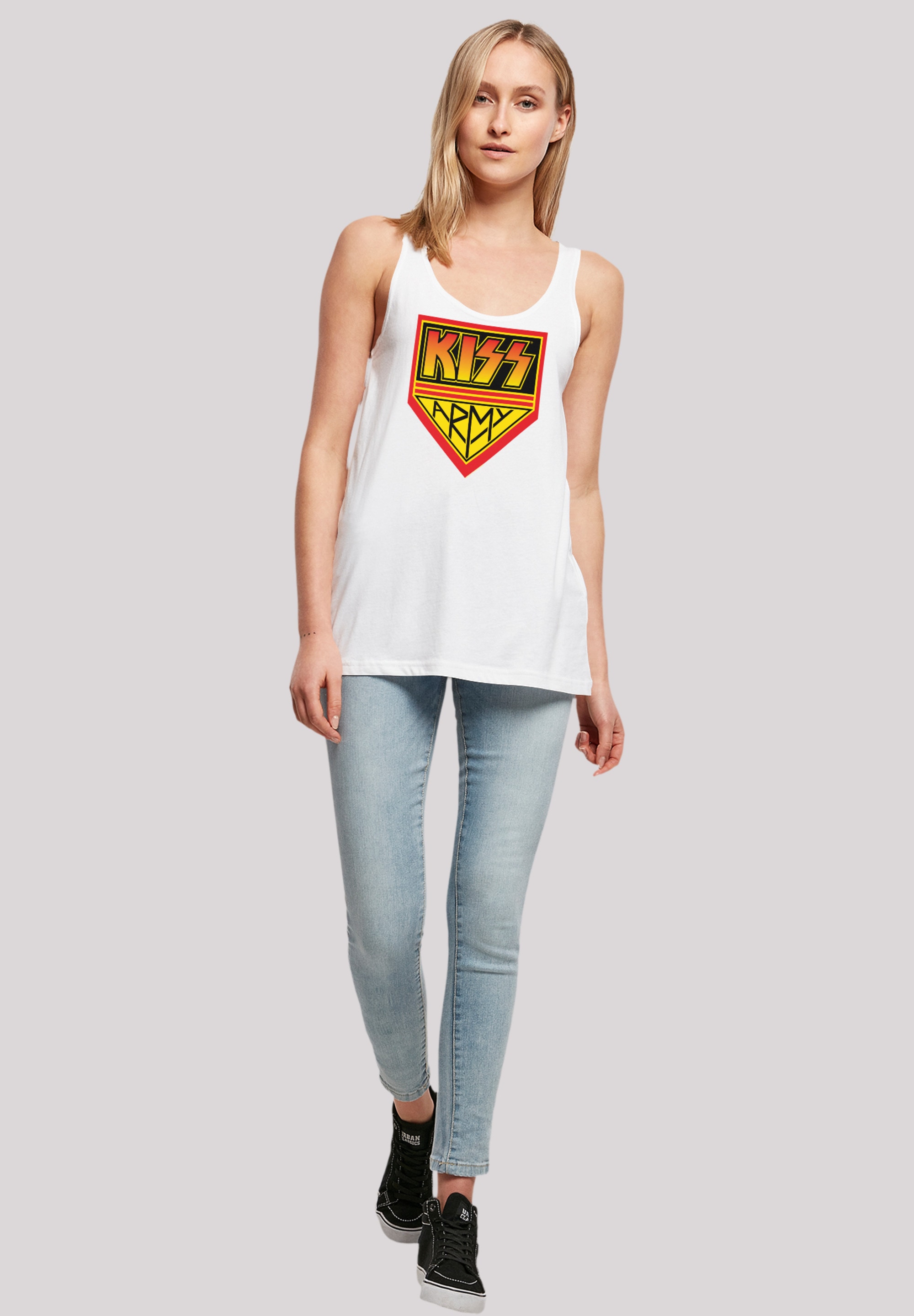F4NT4STIC T-Shirt »Kiss Rock Band Army Logo«, Premium Qualität, Musik, By Rock Off