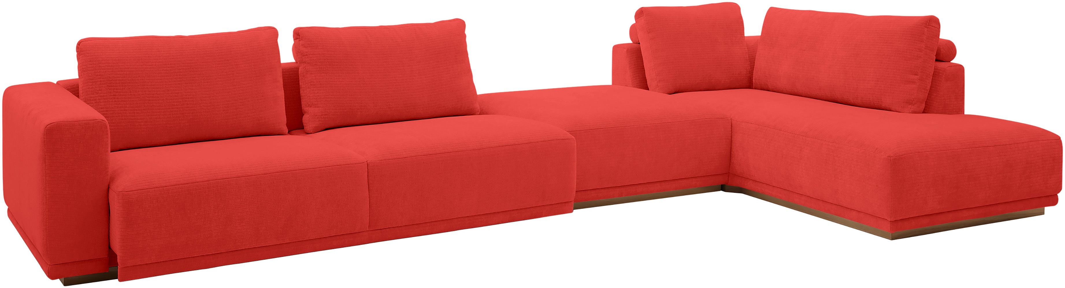 Thumbnail - Musterring Wohnlandschaft Anreihsofa mit Armlehne links, Eckteil rechts mit Kissen & Hocker