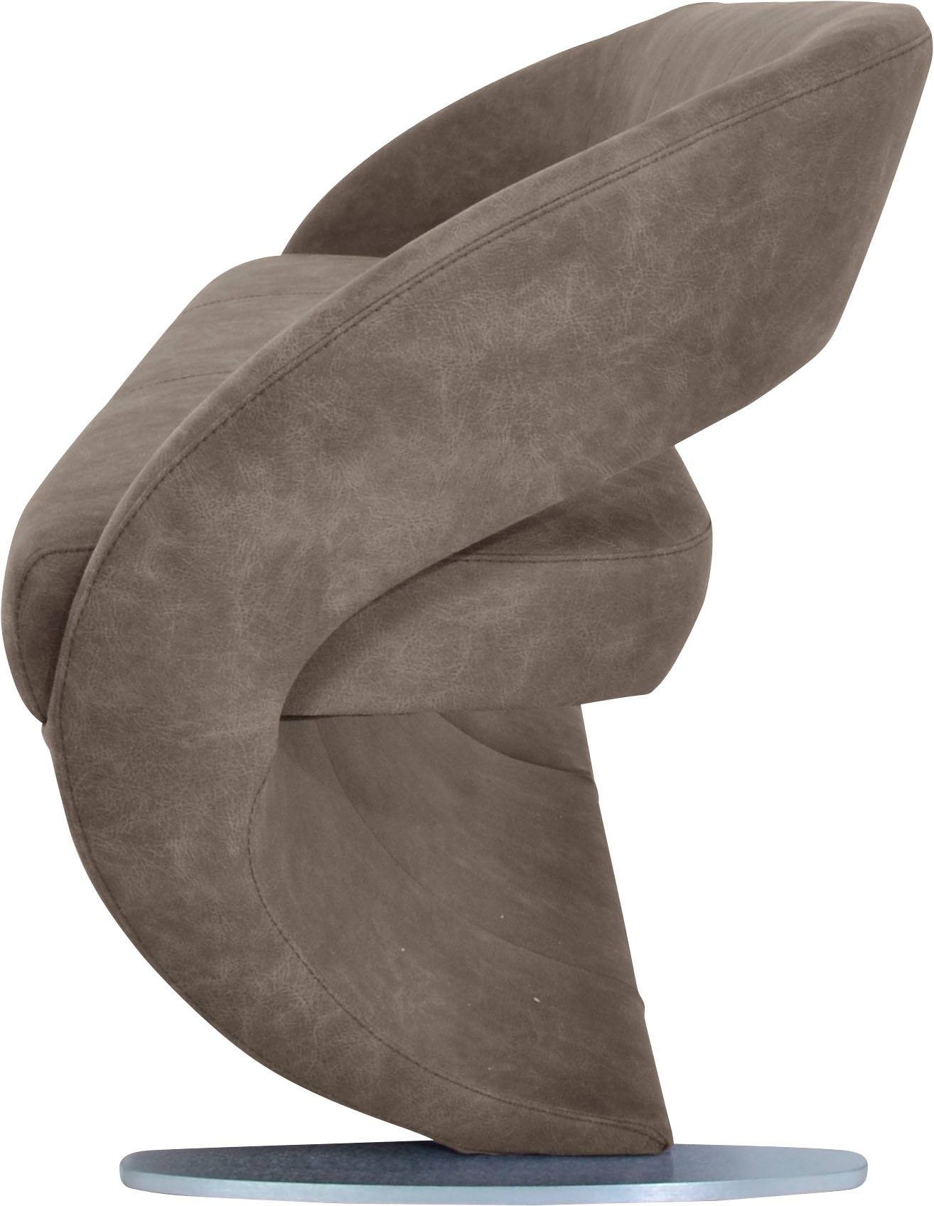 Banc rembourré K+W Wave, Marron 3
