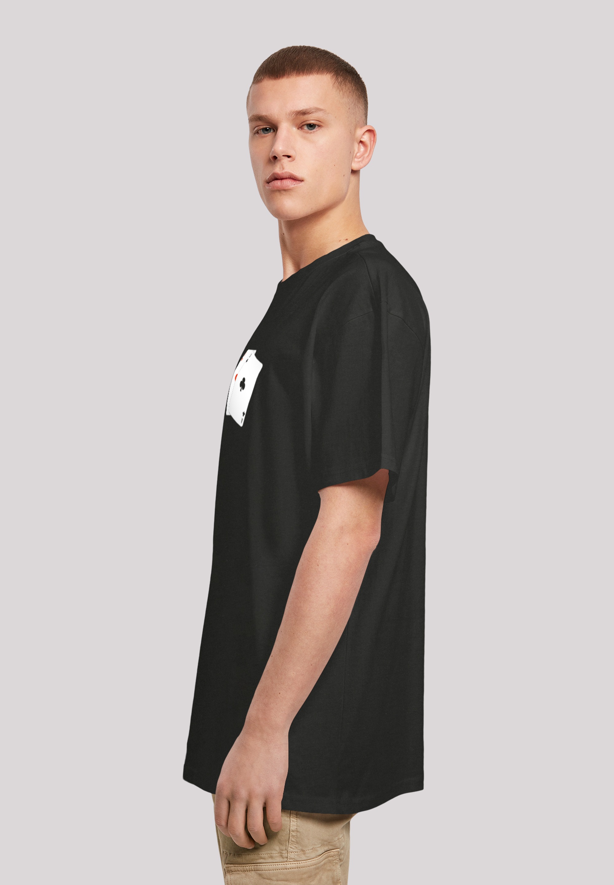 F4NT4STIC T-Shirt »Poker All In Karten« Print