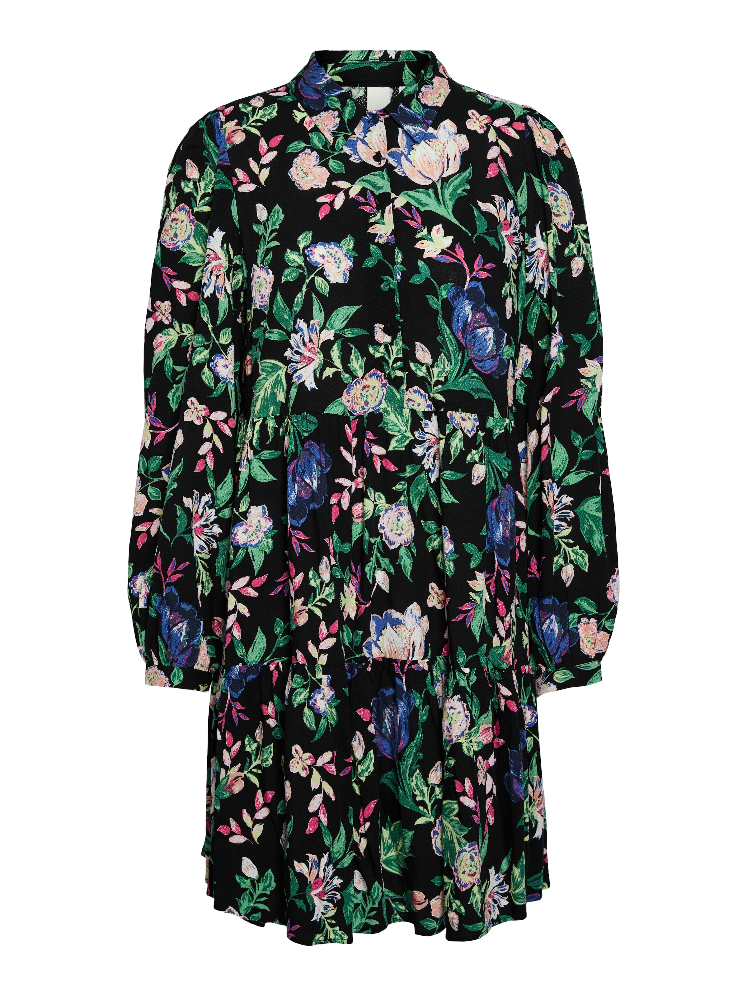 Y.A.S Hemdblusenkleid »YASALIRA LS SHIRT DRESS S. NOOS« Sommerkleid, mit Volant