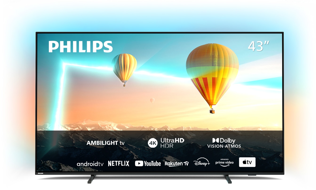 126 | Zoll, LED-Fernseher »50PUS8007/12«, Android HD, 4K Philips Ultra BAUR cm/50 TV-Smart-TV
