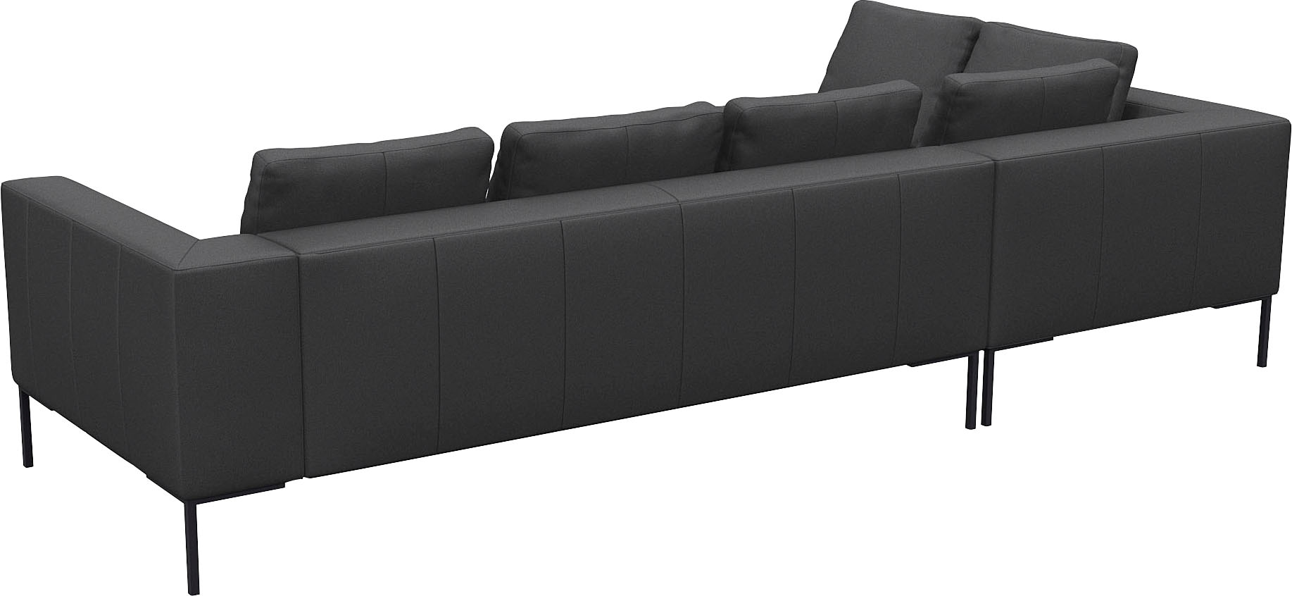 FLEXLUX Ecksofa »Loano, superbequemer Sitzkomfort durch Kaltschaum im Sitz, L-Form«, modernes Sofa, frei im Raum stellbar, lose Kissen, hoher Fuß