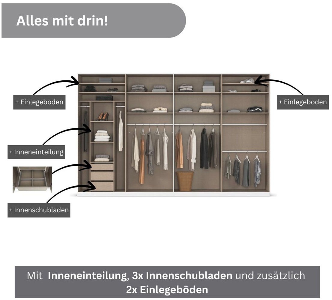 Thumbnail - rauch Drehtürenschrank "Kleiderschrank Schrank Garderobe TOPSELLER OTELI inkl. Inneneinteilung" erhältlich in Breiten 91...