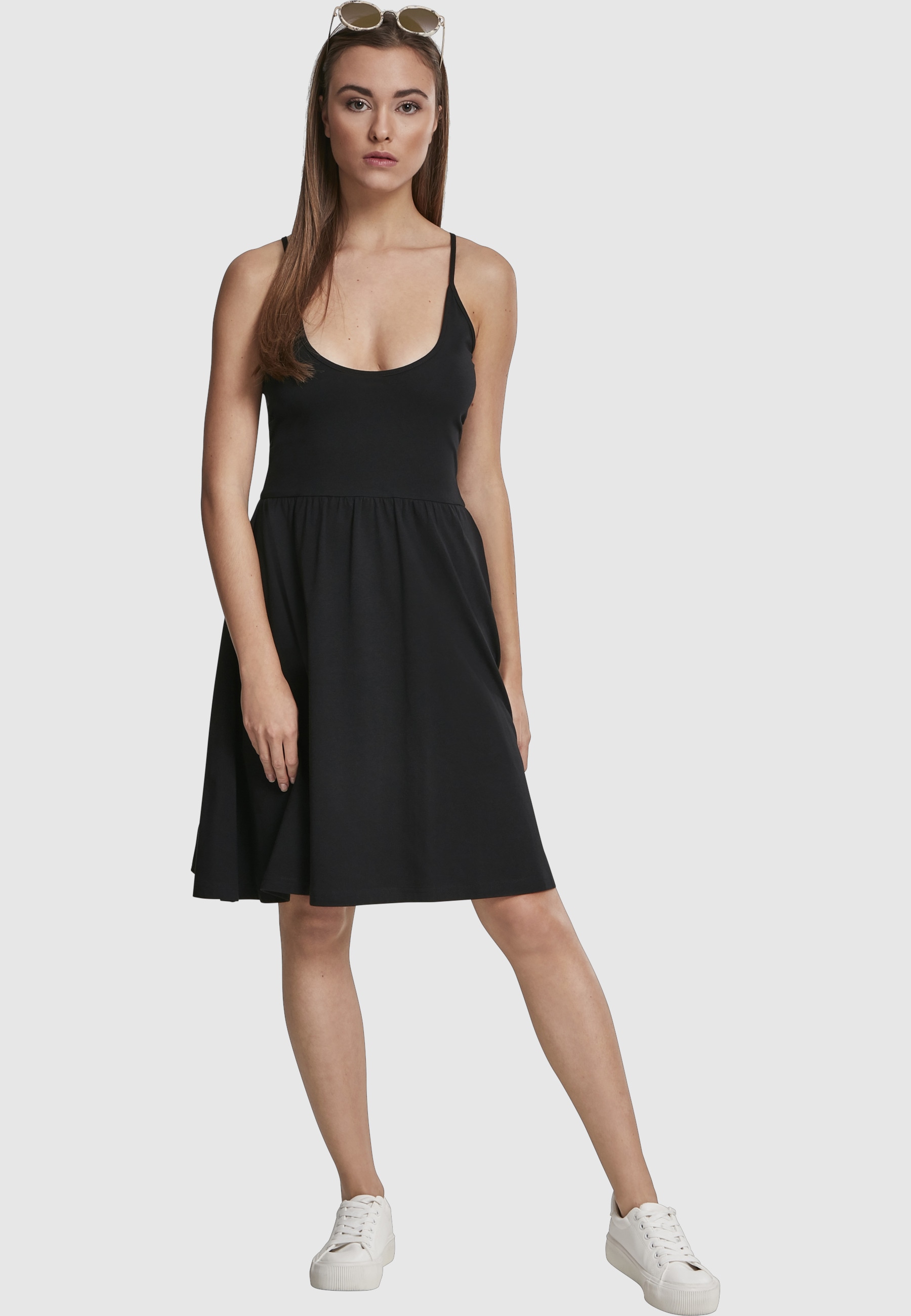 URBAN CLASSICS Shirtkleid »Urban Classics Damen Ladies Spaghetti Dress« 1 Stk. tlg.