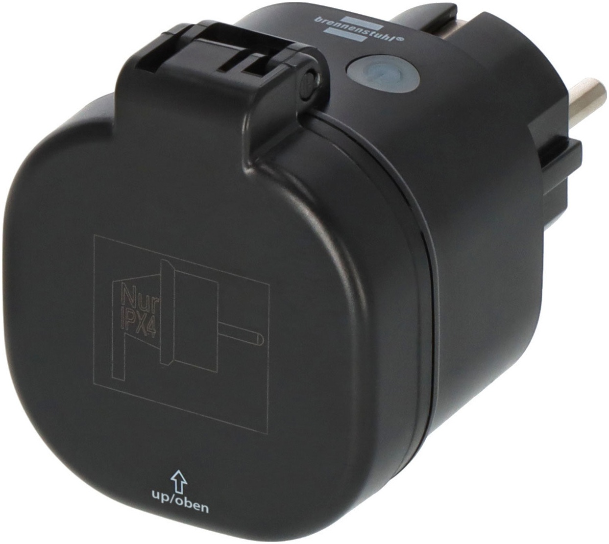 BRENNENSTUHL Smart-Home-Station "WiFi Steckdose WA 3600 XS03", B:5,8cm H:9,5cm T:6,7cm, schwarz, Smart-Home-Stationen