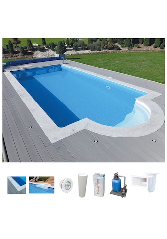 Schwimmbecken »STYROPOR®STEIN POOL ALL INCLUSIVE, BxLxH: 300x600x150 cm«, (Set)