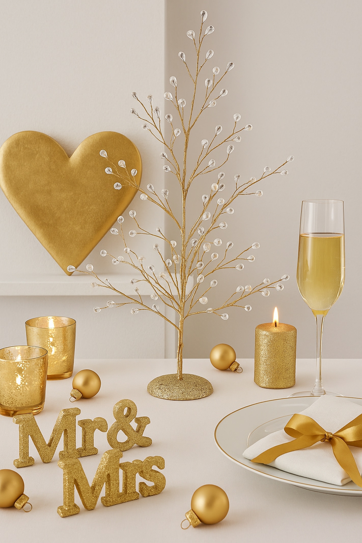 I.GE.A. Kunstbaum »Dekobaum mit Acryl-Steinchen« und Glimmer Weihnachtsbaum Christbaum Weihnachtsdeko