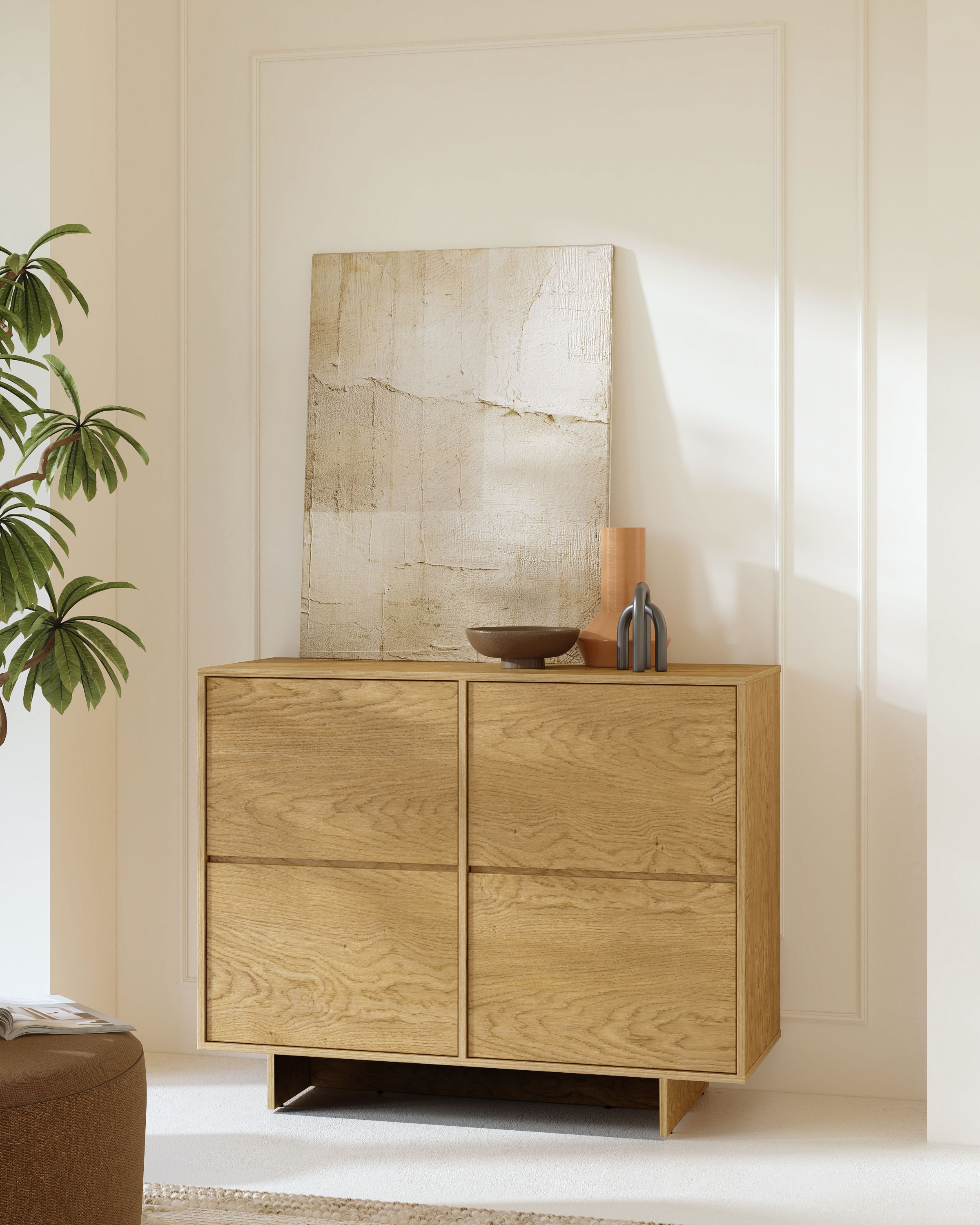 OTTO home Sideboard »Tatami, Stilvolle, moderne grifflose Kommode 2 Türen, Breite 111cm« Anrichte mit viel Stauraum, Böden verstellbar, push-to-open-Funktion