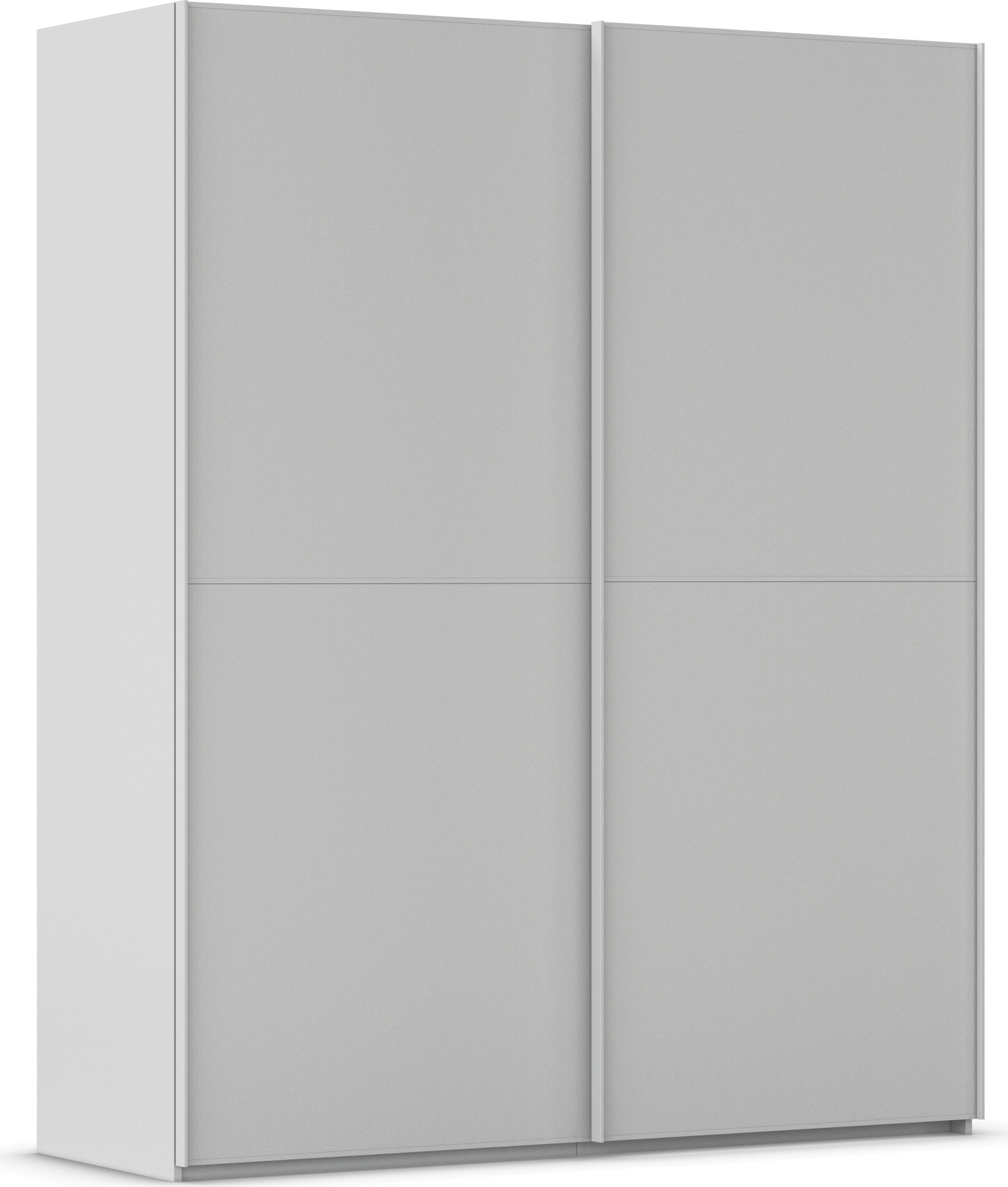rauch Schwebetürenschrank "Kleiderschrank Schrank Garderobe Schlafzimmerschrank SCALE-DUO" edle zweigeteilte Türen und 3 Zierleisten MADE IN GERMANY