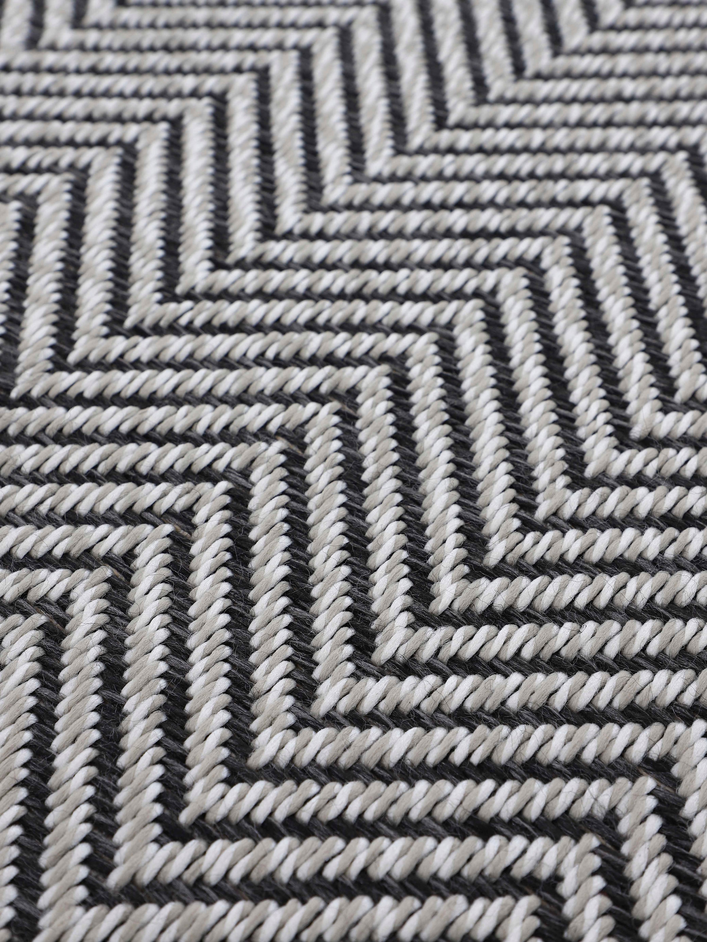 carpetfine Teppich »Boho 106«, rechteckig, 4 mm Höhe, robustes Flachgewebe, Sisal Optik, UV-beständig, Außenbereich