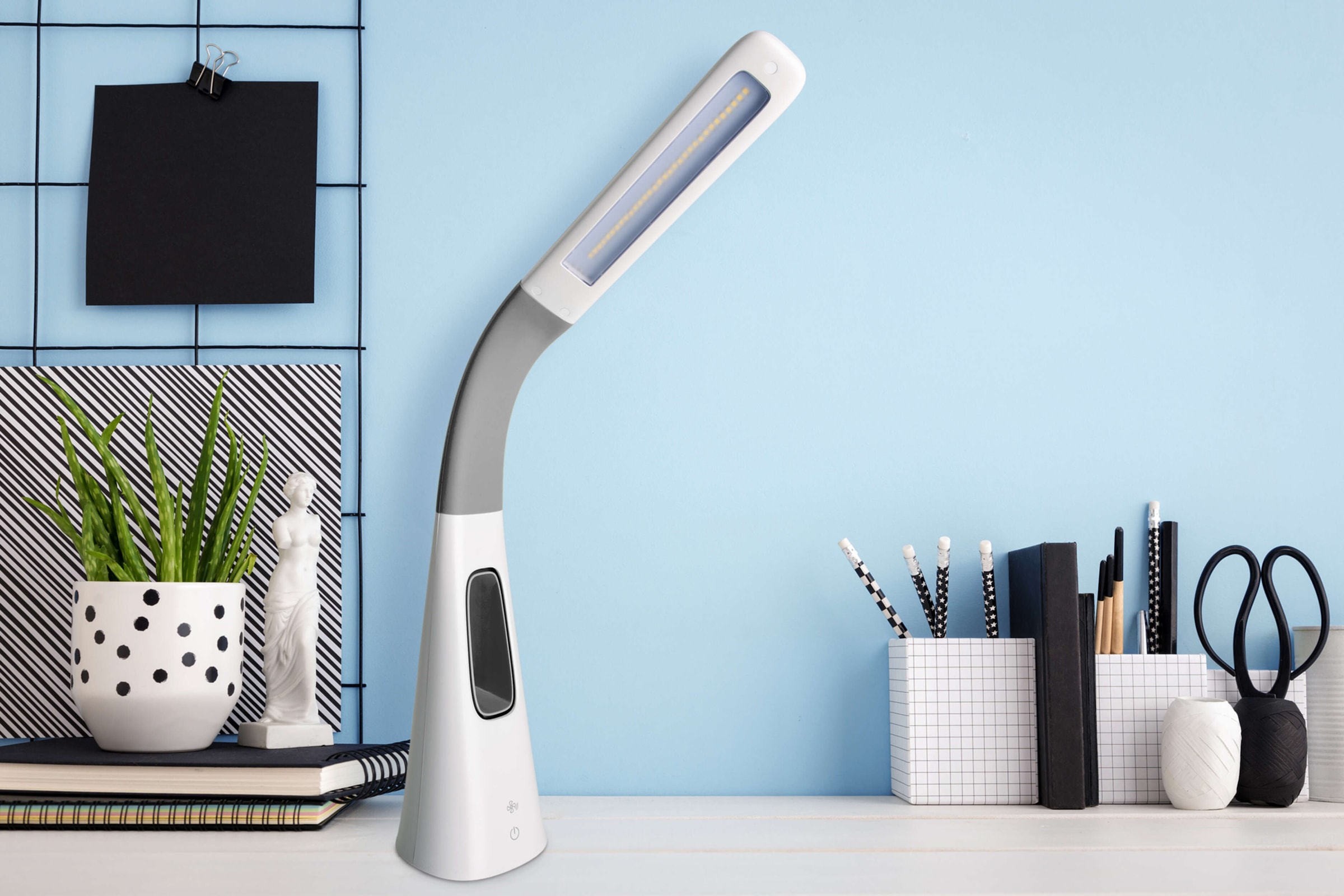 näve Tischleuchte »LED Tischventilator Ventu« LED-Modul 1 Stk. Kaltweiß mit Beleuchtung dimmbar, Ventilator 3stufig regulierbar, Touchschalter