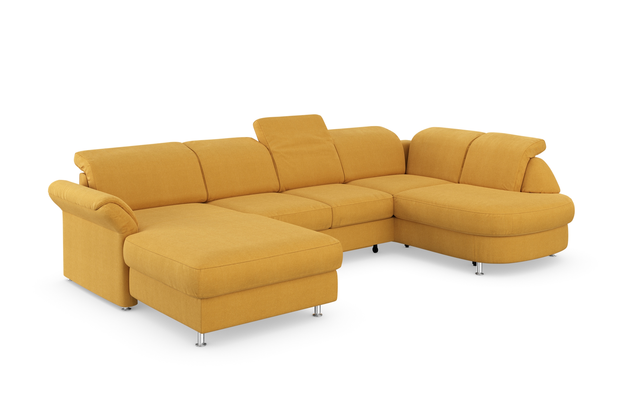 sit&more Wohnlandschaft »Apulia U-Form«, wahlweise Bettfunktion, Bettkasten und Kopf- und Armteilverstellung