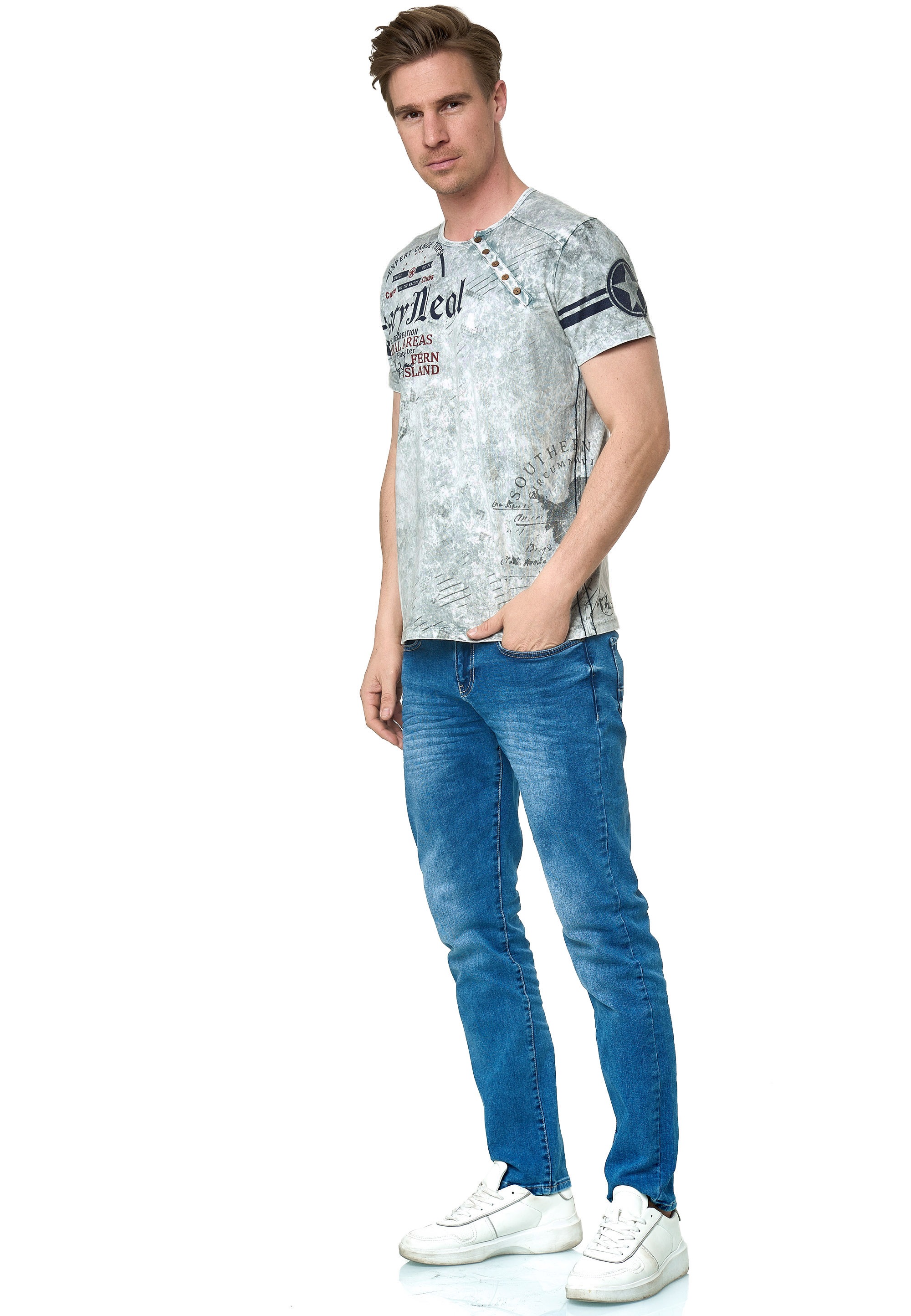 Rusty Neal T-Shirt mit coolem Logo-Print günstig online kaufen