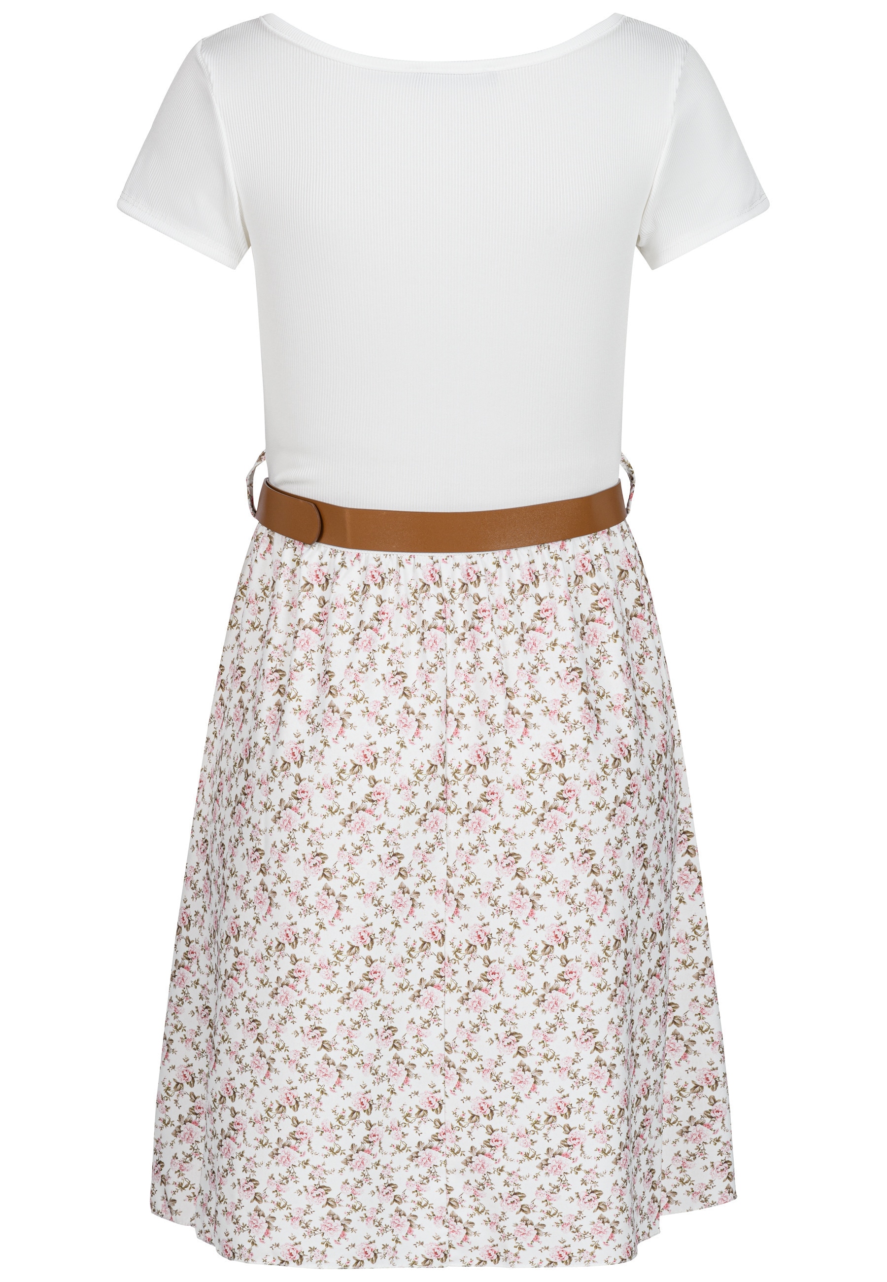 CLOUD 5IVE Shirtkleid »CLOUD 5IVE 2-Tone Dress with Ditsy Print incl. a belt« 1 Stk. tlg.
