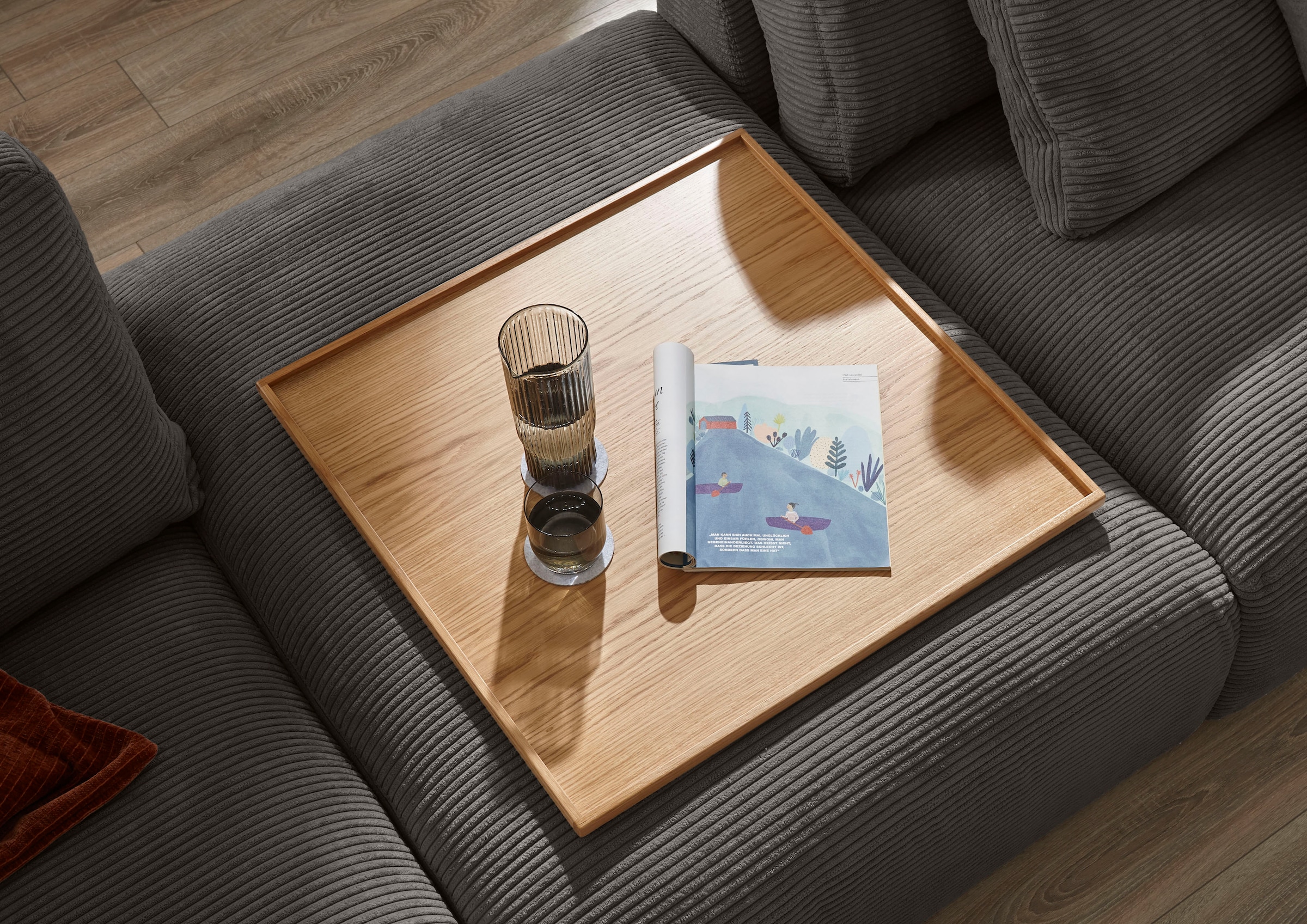 Musterring Wohnlandschaft »Lucia U-Form«, Cord-Bezug, inklusive Kopfstütze, Gesamtbreite 524 cm