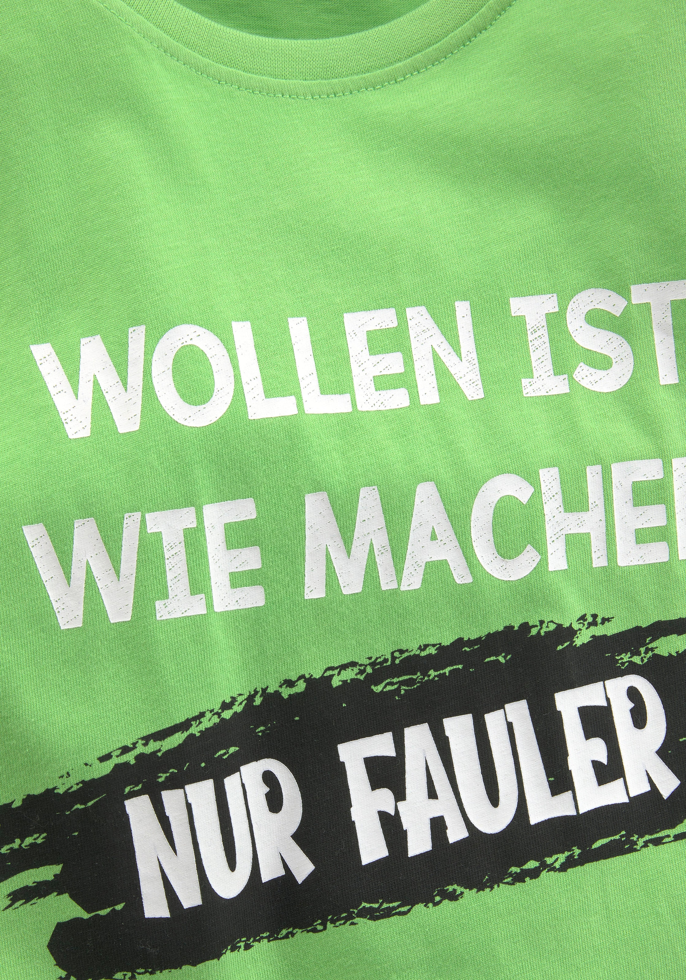 KIDSWORLD T-Shirt »WOLLEN BAUR WIE ▷ Spruch für MACHEN....«, | IST