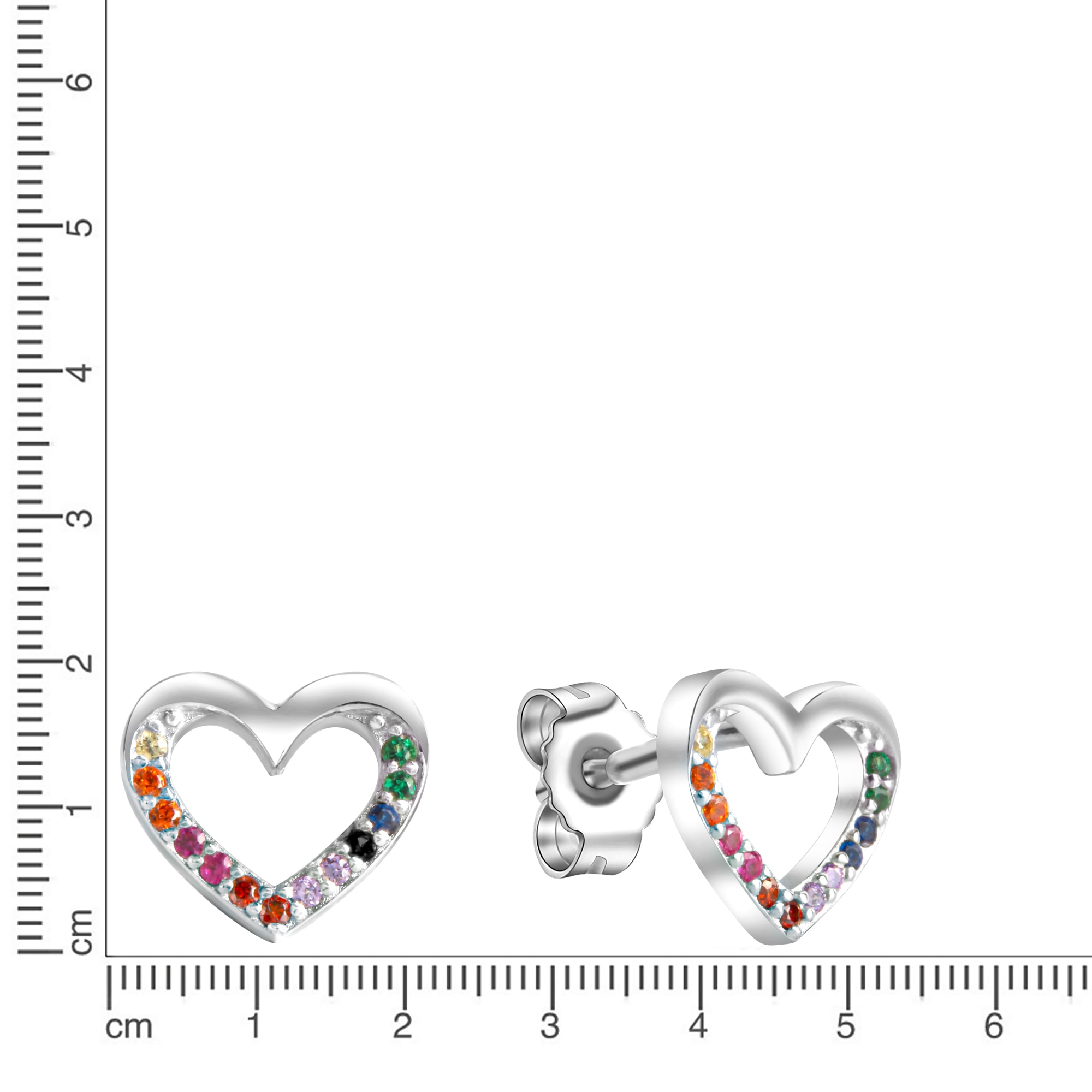 Vivance Paar Ohrstecker »925-Sterling Silber rhodiniert Kristalle«