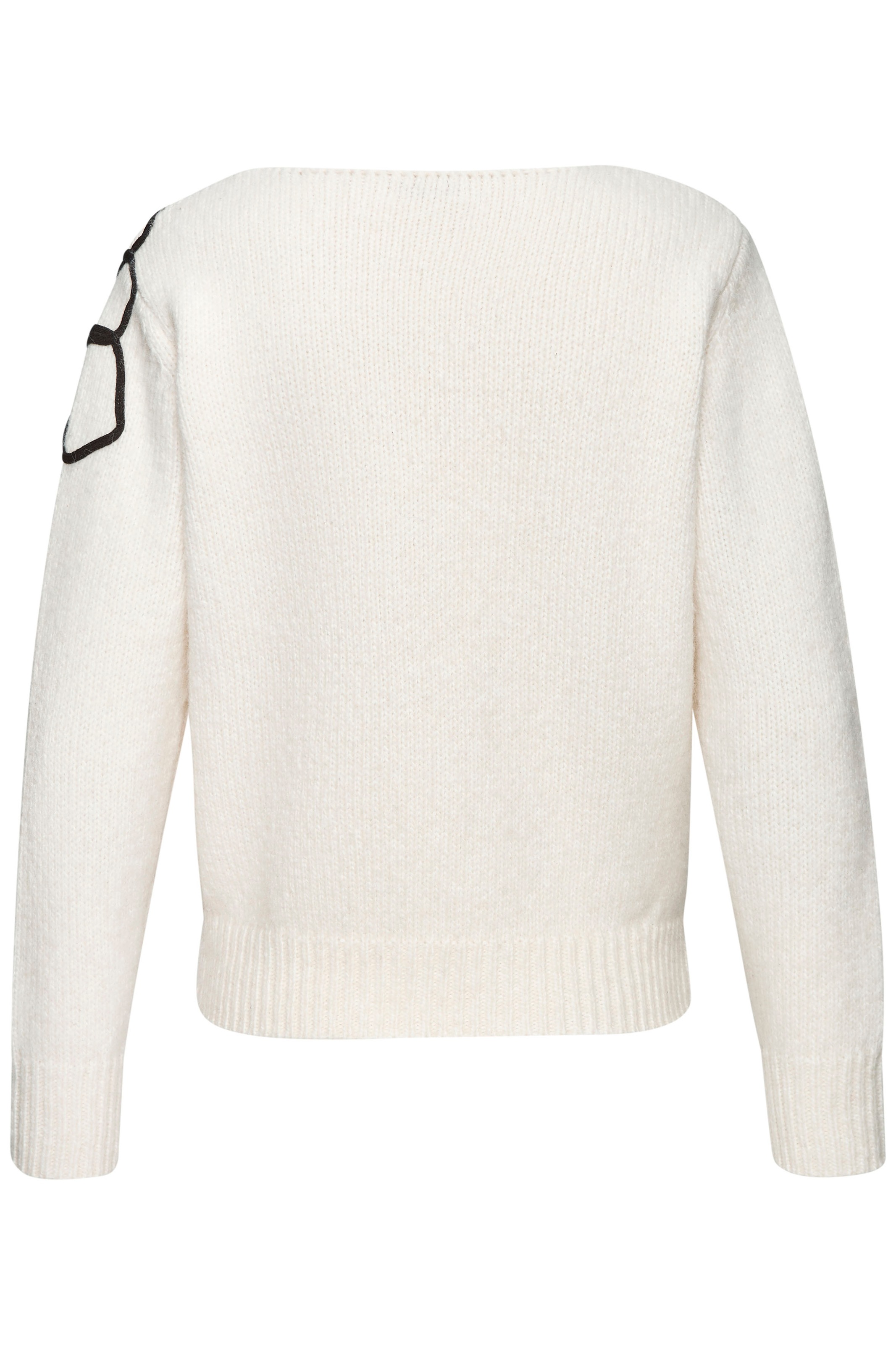 LASCANA Strickpullover, mit Blumen-Applikation, Winterpullover, modisch