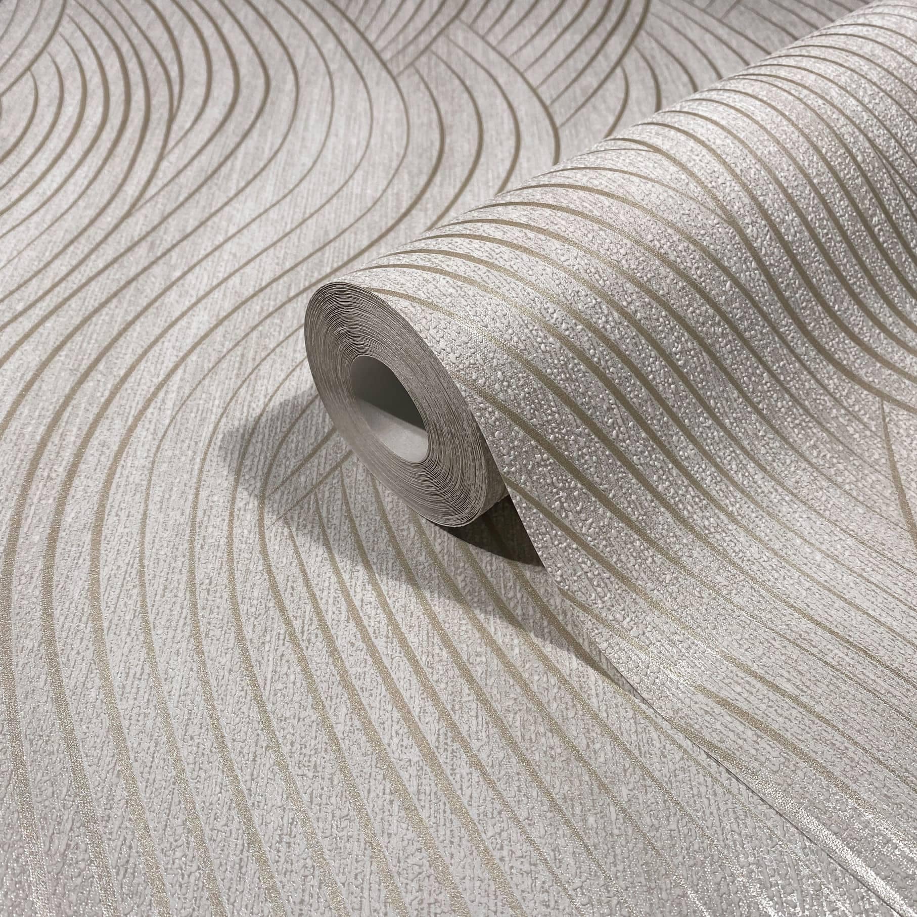 Marburg Vliestapete »Tapete Wavy Stripes«, geometrisch, moderne Vliestapete für Wohnzimmer Schlafzimmer Küche