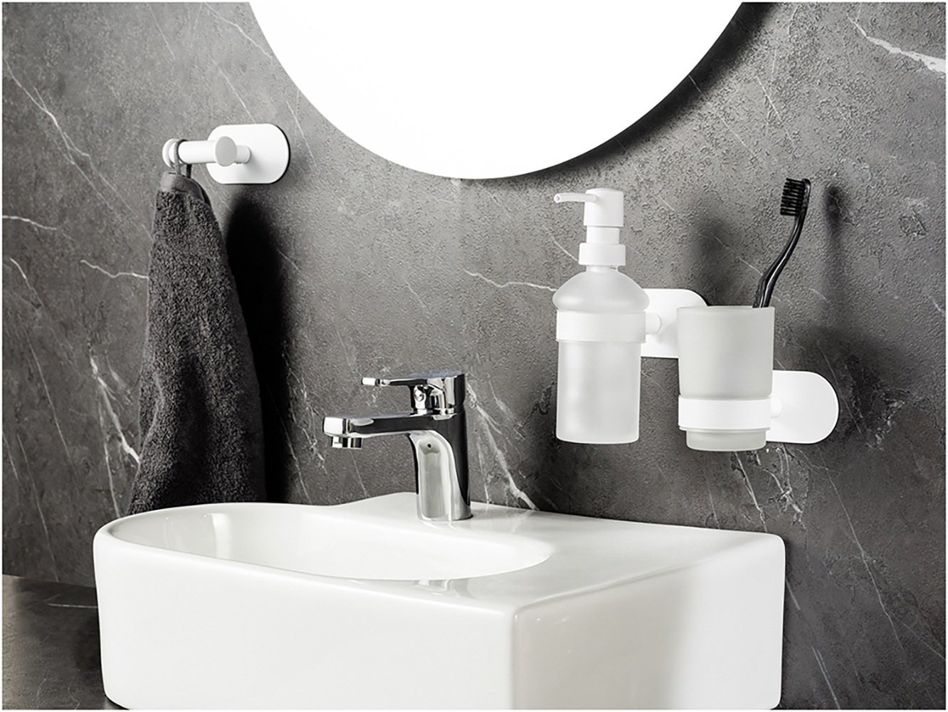 WENKO Seifenspender »Turbo-Loc® Modell Orea«, Befestigen ohne Bohren, Edelstahl-Halterung, 200 ml